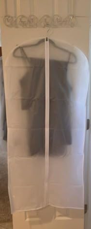 Simple Houseware 60-Inch Clear Garment Bags with Zipper for Suits, Dresses, Costumes, Uniforms - 6 Pack customer photo 1