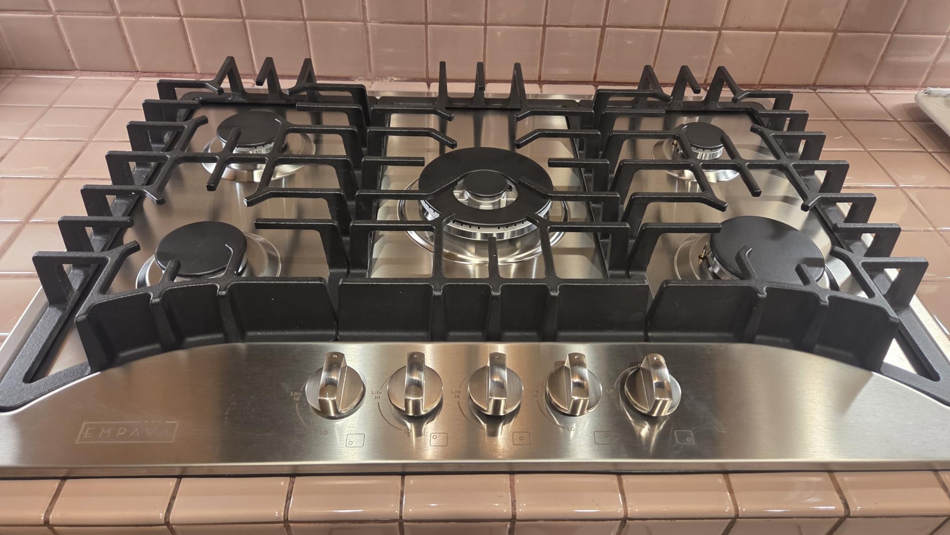 Empava EMPV-36GC23 36 Inch Stainless Steel Gas Cooktop Professional 5 Italy Sabaf Burners Stove Top Certified with Thermocouple Protection Silver customer photo 2