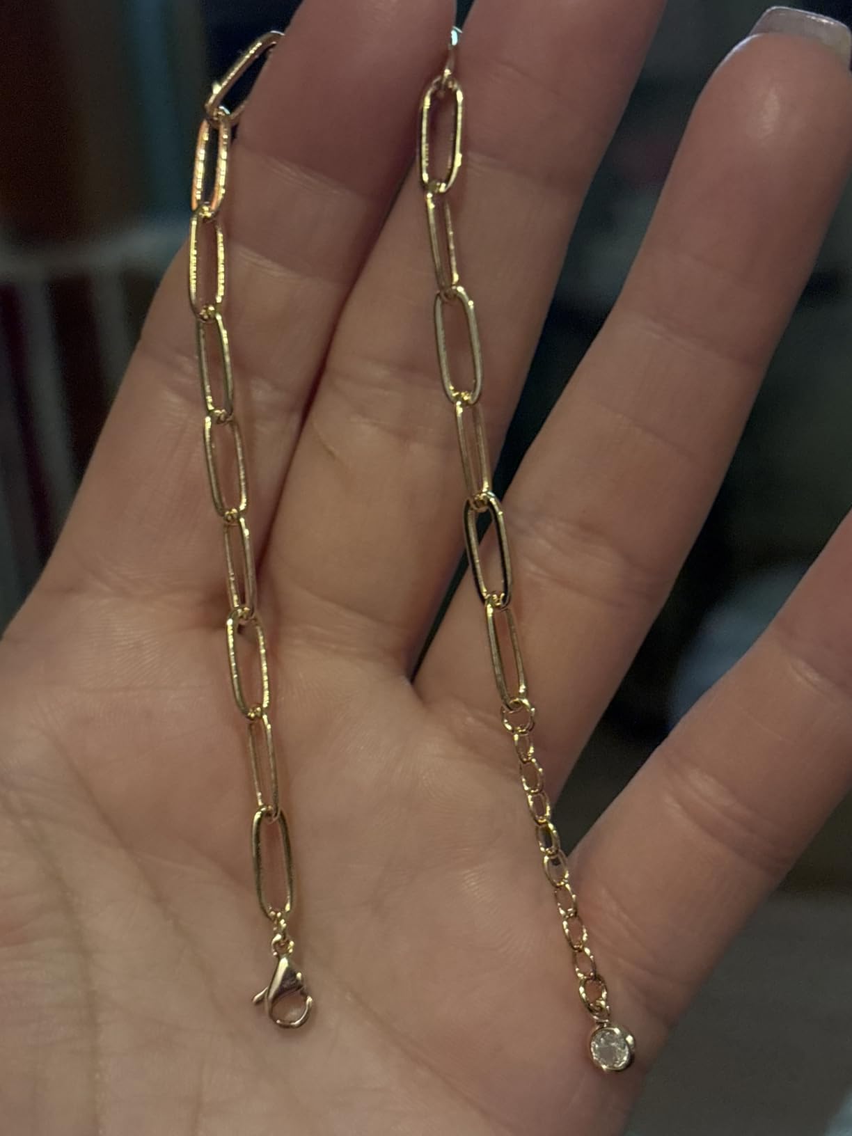 MEVECCO Bracelet for Women 14K Gold Plated Dainty Chain Simple Jewelry Cute Handmade Minimalist for Her customer photo 1