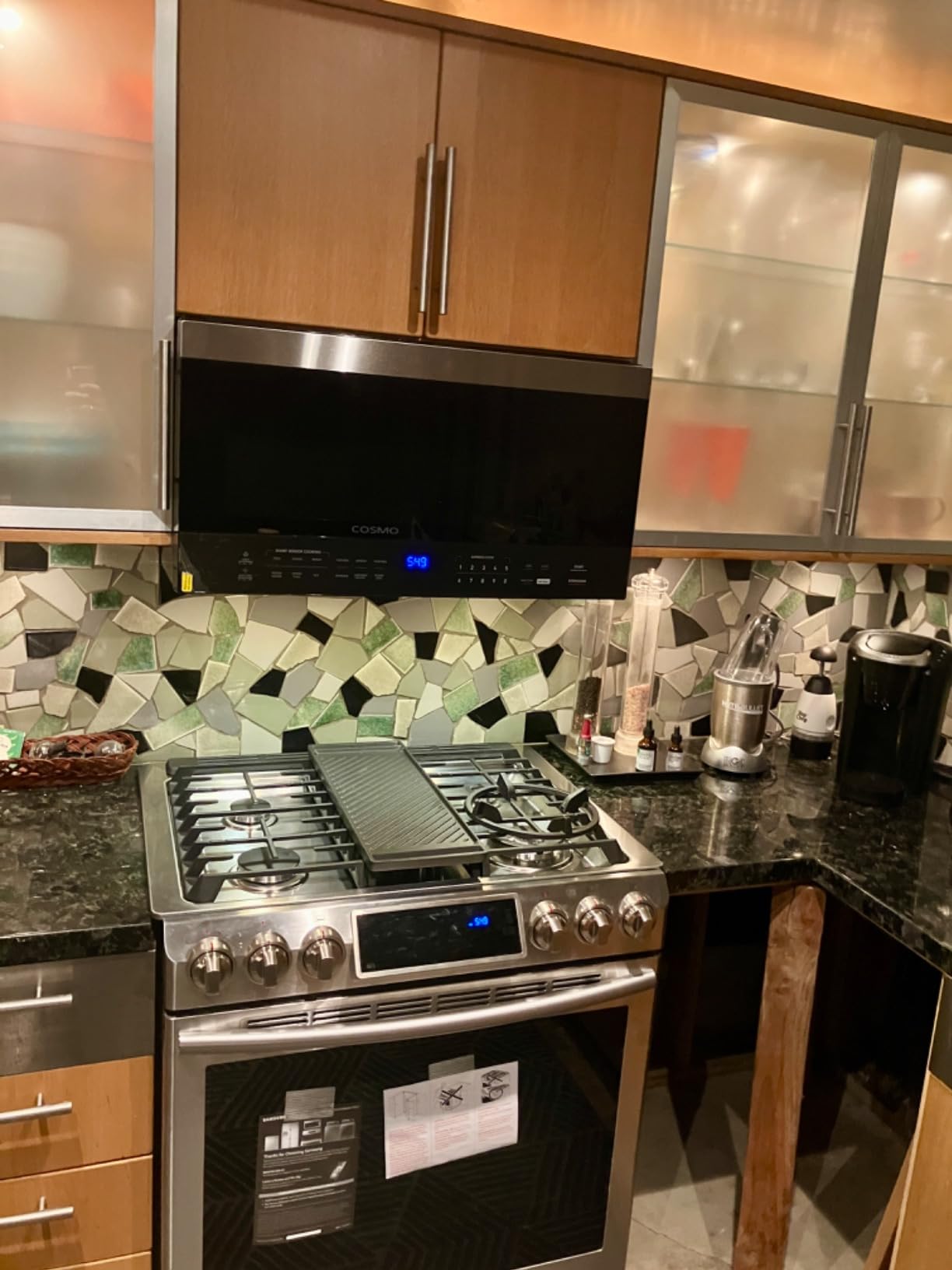 COSMO COS-2413ORM1SS 24 in. Stellar Collection 1.34 cu. ft. Over the Range Microwave in Stainless Steel with Vent Fan customer photo 2