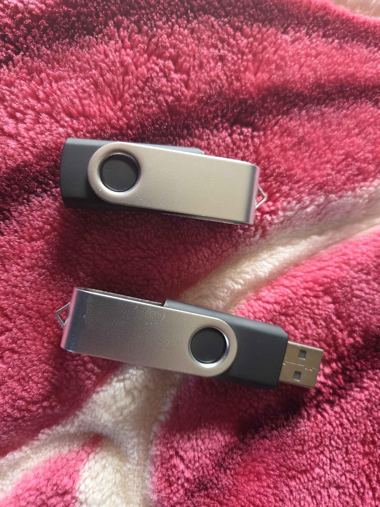 2 Pack 64GB USB Flash Drive USB 2.0 Thumb Drives Jump Drive Fold Storage Memory Stick Swivel Design customer photo 2