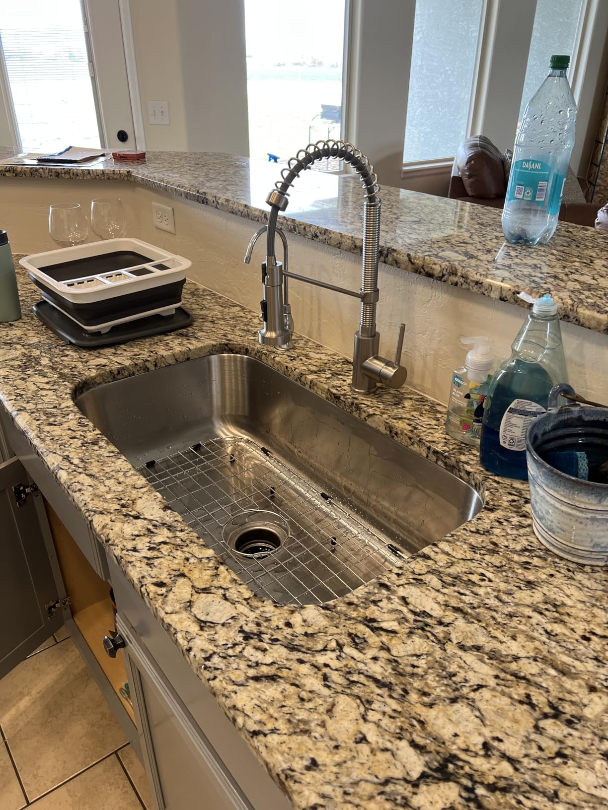 KRAUS Bolden Commercial Style 2-Function Single Handle Pull Down Kitchen Faucet in Spot-Free Stainless Steel, KPF-1610SFS customer photo 2