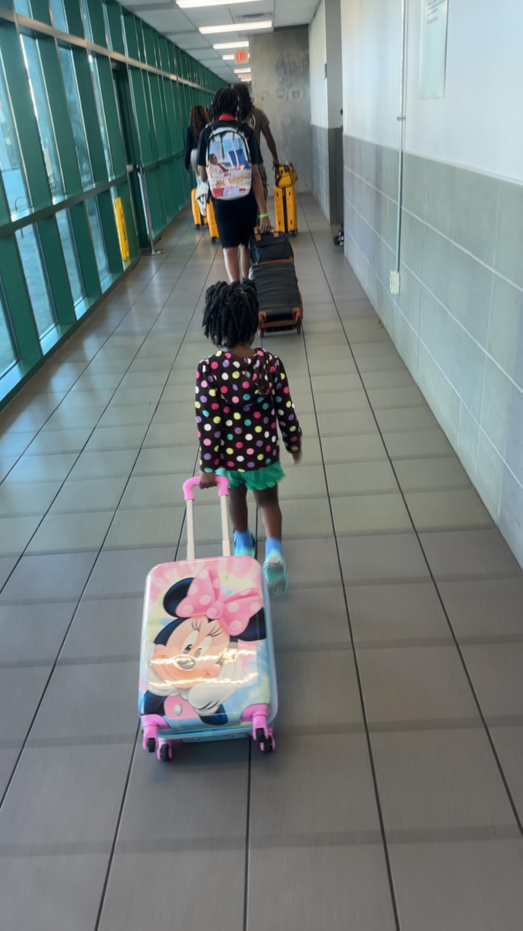 FUL Disney Minnie Mouse Kids Suitcase for Girls | 21'' Hardshell Carry On Kids Luggage | Pink-Bows | Rolling Suitcase with Spinner Wheels | Airline Approved customer photo 1