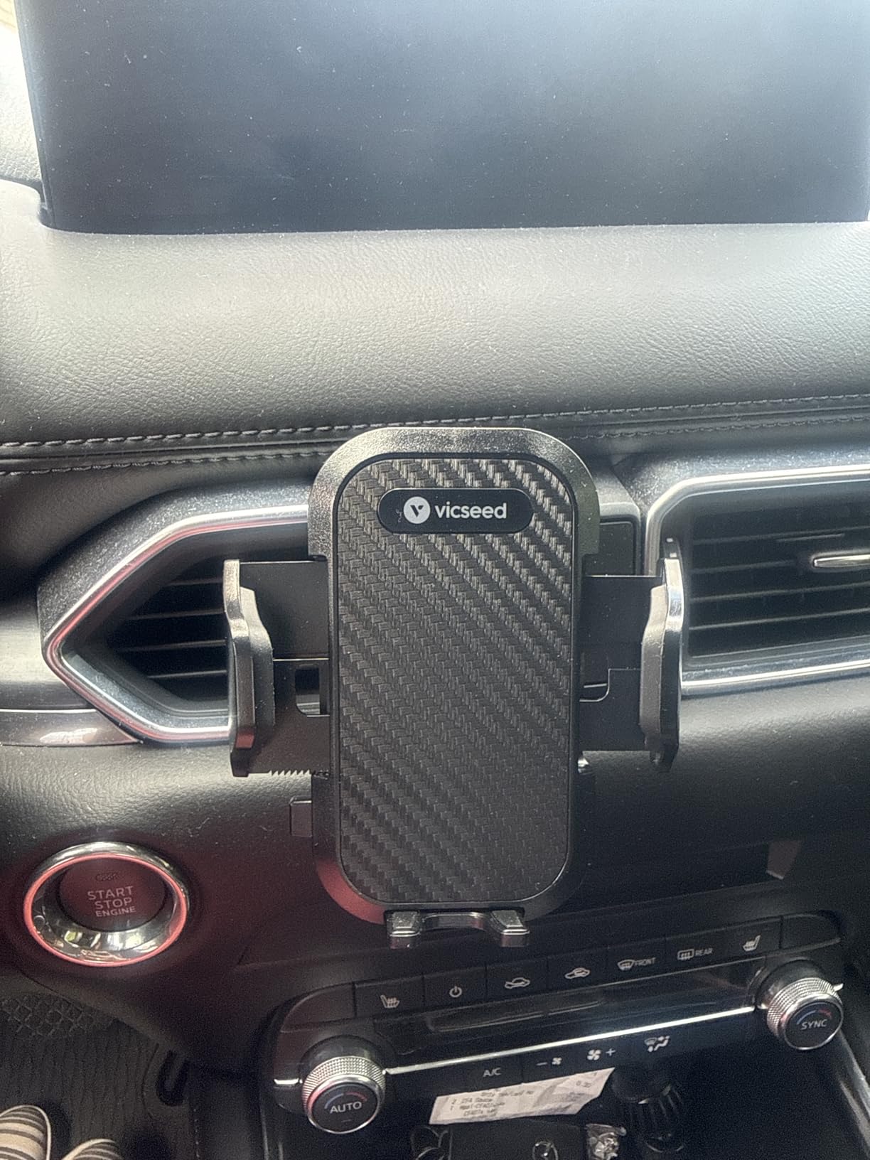 VICSEED 2026 Upgrade Ultra Stable Car Phone Holder Mount [Never Fall Off & Won't Break] Universal Air Vent Phone Mount for Car Easy Clamp Phone Holders for iPhone 17 Pro Max 16 15 14 13 customer photo 1