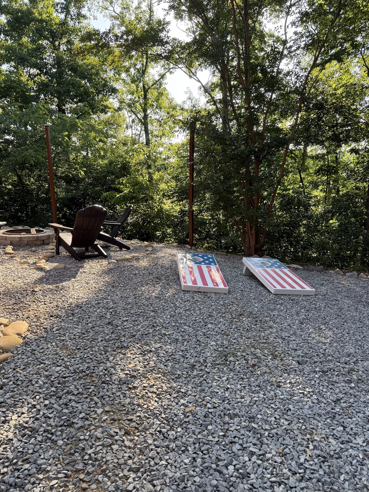 GoSports 4 x 2 ft All Weather Cornhole Boards - American Flag, Red, or Blue - Game Set Includes 8 Bean Bags & Rules customer photo 1