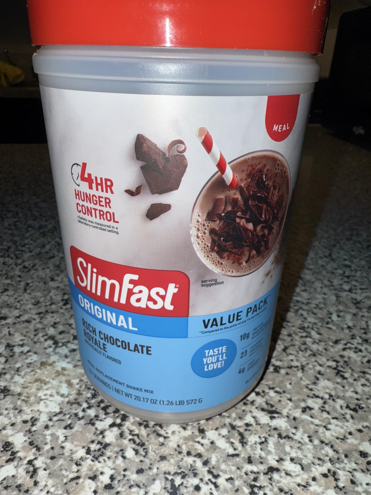 SlimFast Meal Replacement Powder, Original Rich Chocolate Royale, 10g of Protein, 22 Servings customer photo 1