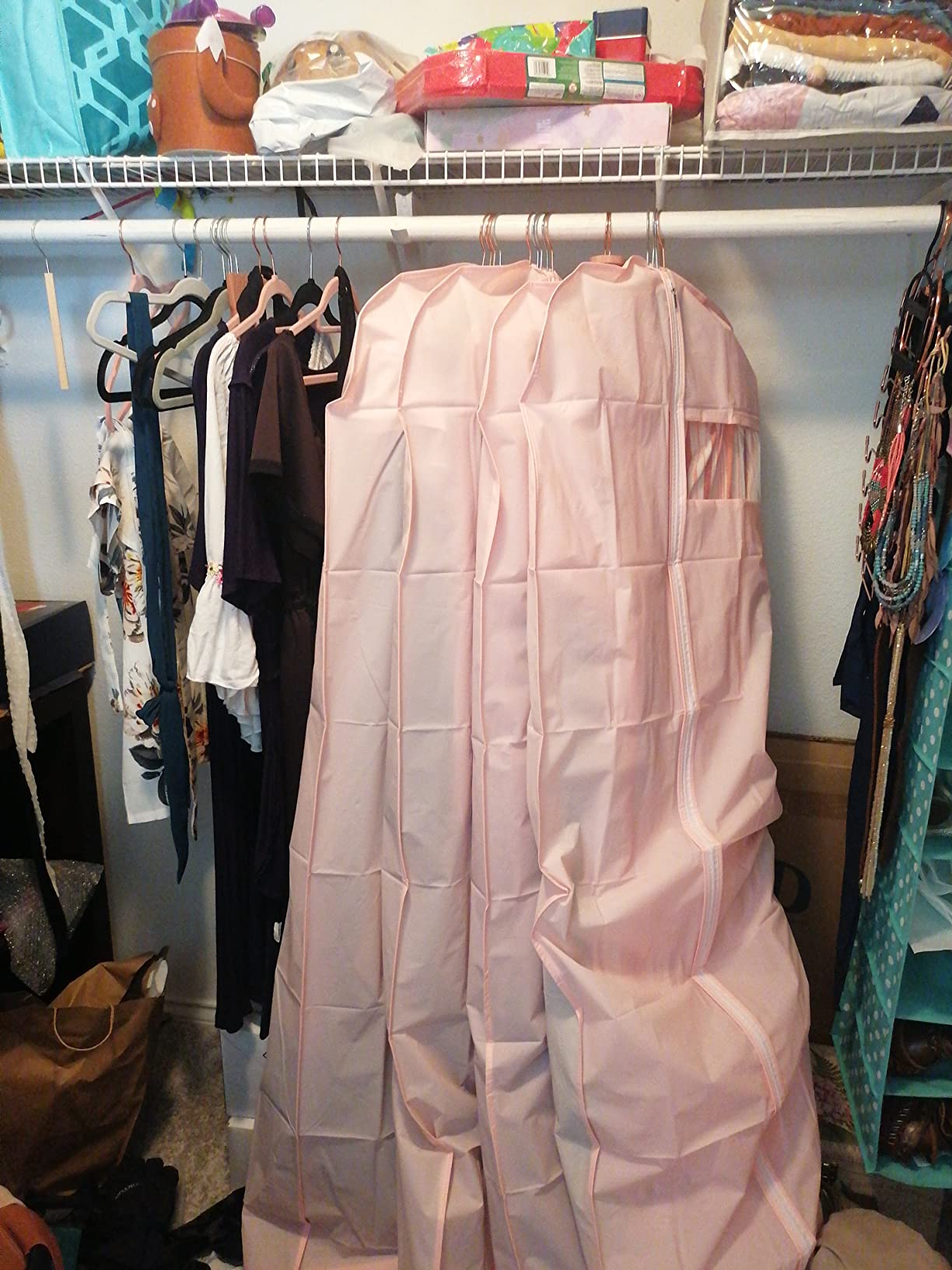Dress Bags for Gowns Long, 65'' Long Dress Clear Garment Bag(Set of 2, 23.3'' X 65