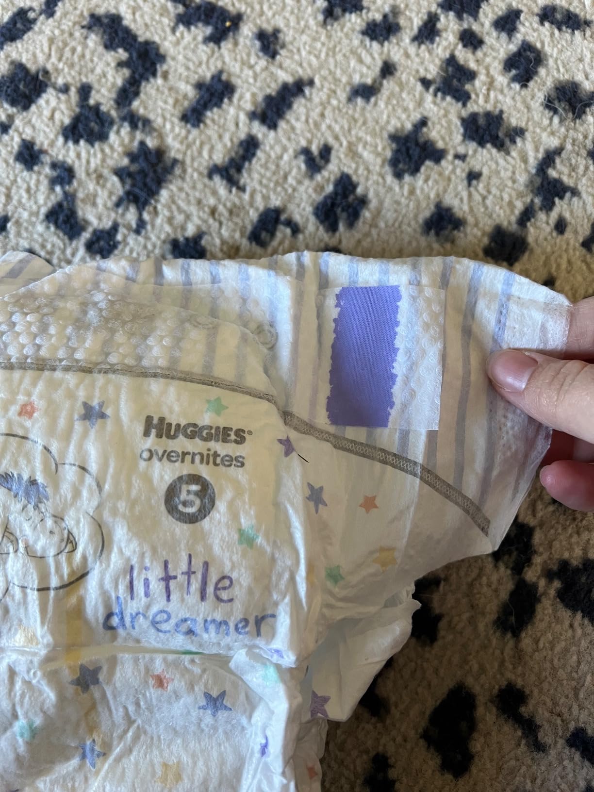 Huggies Size 3 Overnites Baby Diapers: Overnight Diapers, Size 3 (16-28 lbs), 132 Ct (2 Packs of 66), Packaging May Vary customer photo 2