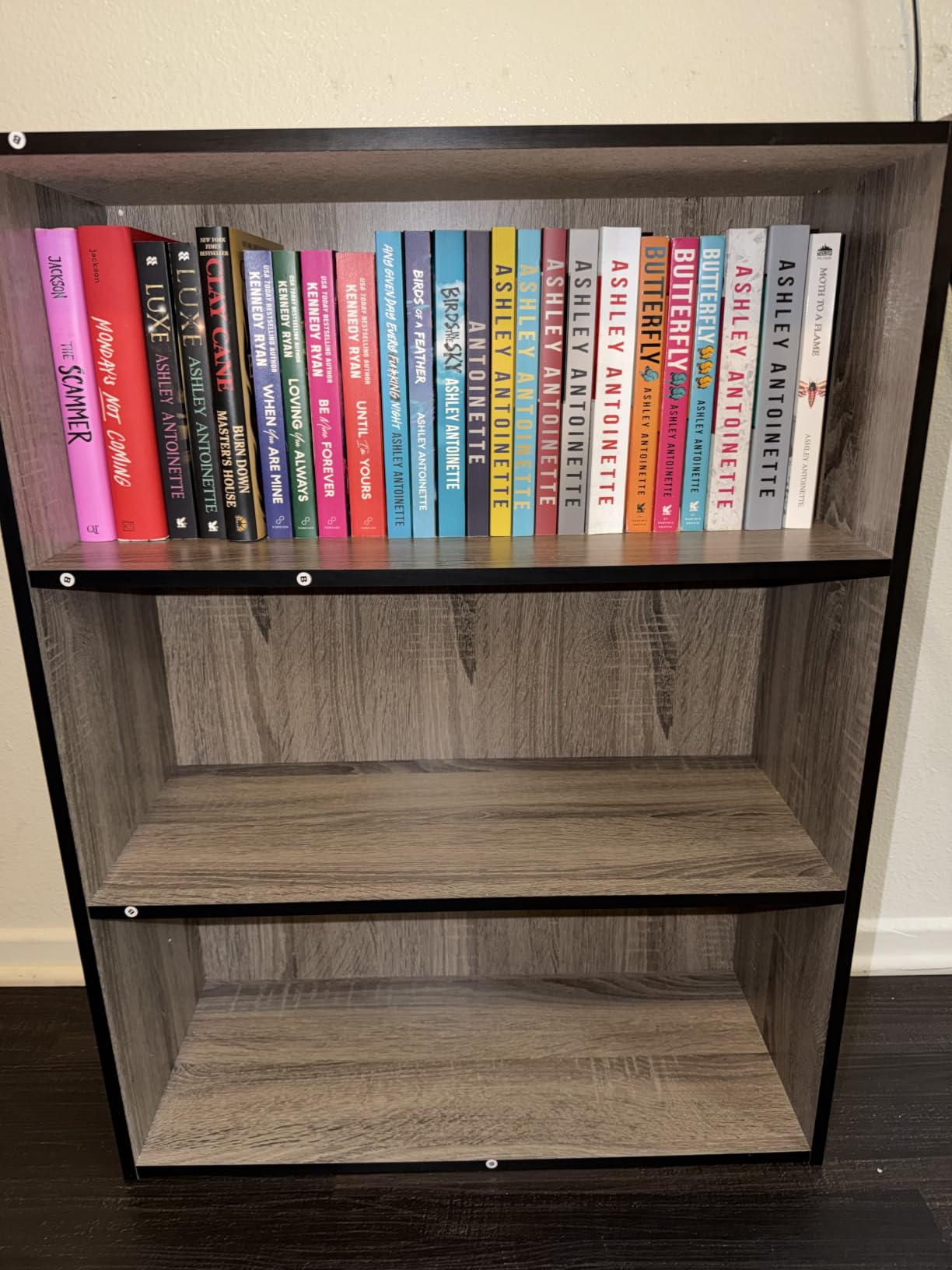 Furinno PASIR Book Shelf, 3-Tier Bookshelf, Storage Shelves Bookcase, 9.7 x 23.7 x 31.5, for Living Room, Bedroom, Home Office, Plain White customer photo 1