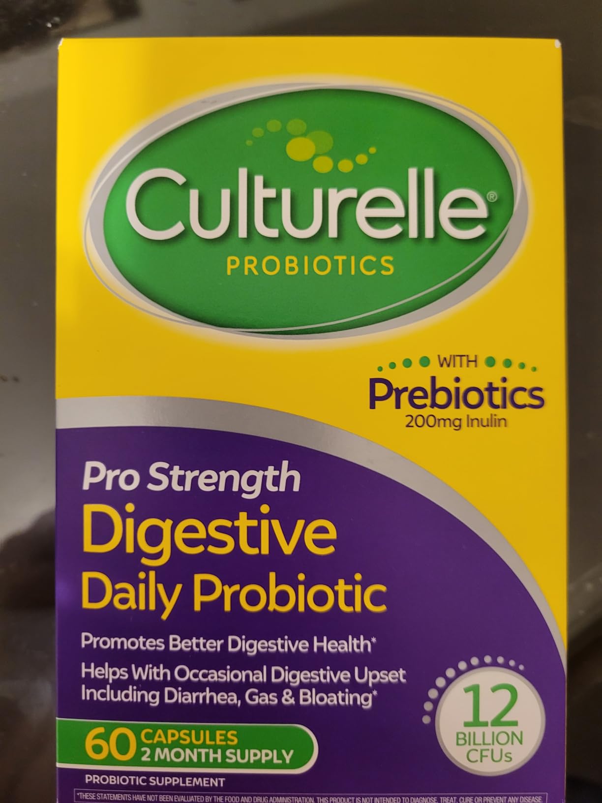 Culturelle Pro Strength Daily Probiotics For Digestive Health with Prebiotics for Women & Men, Supports Occasional Diarrhea, Gas & Bloating, Gluten & Soy Free, 60 Count customer photo 2