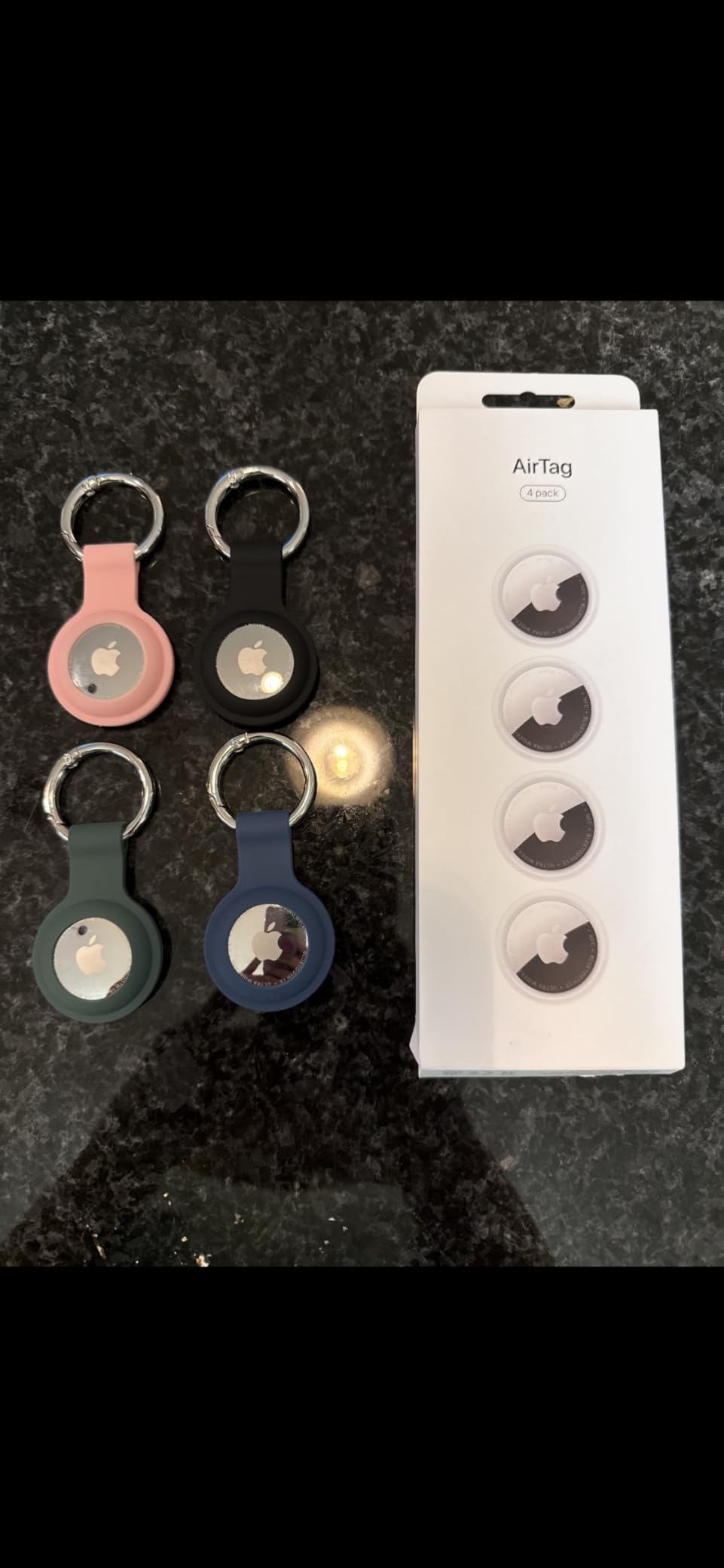 Compatible with AirTag Holder Case Keychain 4 Pack, for AirTag 1st & 2nd Generation Key Chain Ring Case Cover for Air Tag Holder GPS Tracker Item Air Tags Finders Air Tagholder for Kids, Bags, Luggages customer photo 1