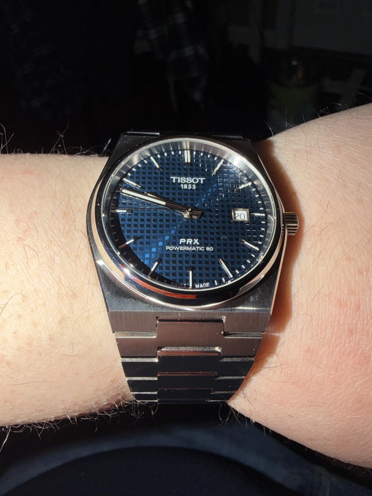 PRX Swiss Automatic Watch for Men, Blue Dial, Stainless Steel, 40 mm Case, T1374071104100 customer photo 1
