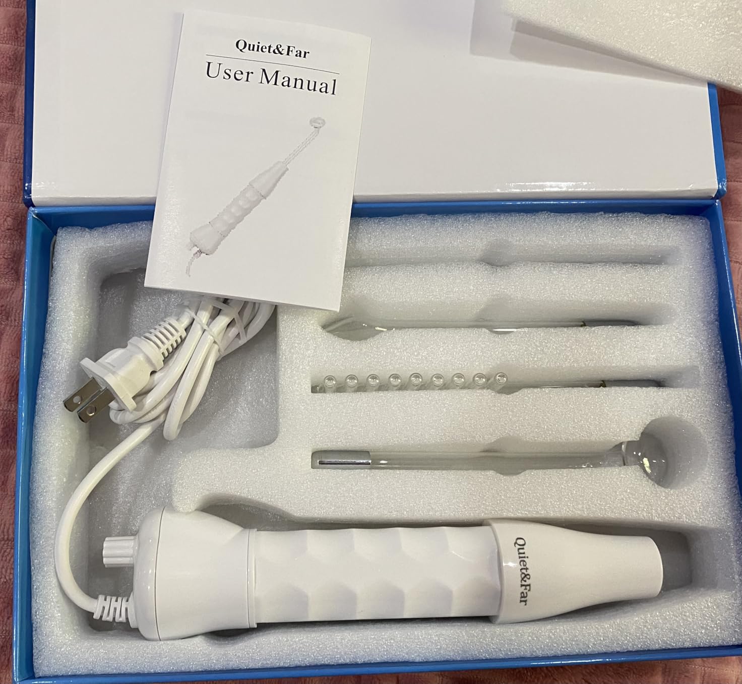 High Frequency Facial Machine Skin Care Tool for Wrinkles Reducing Skin Tightening High Frequency Facial Wand with 4 Tubes customer photo 1