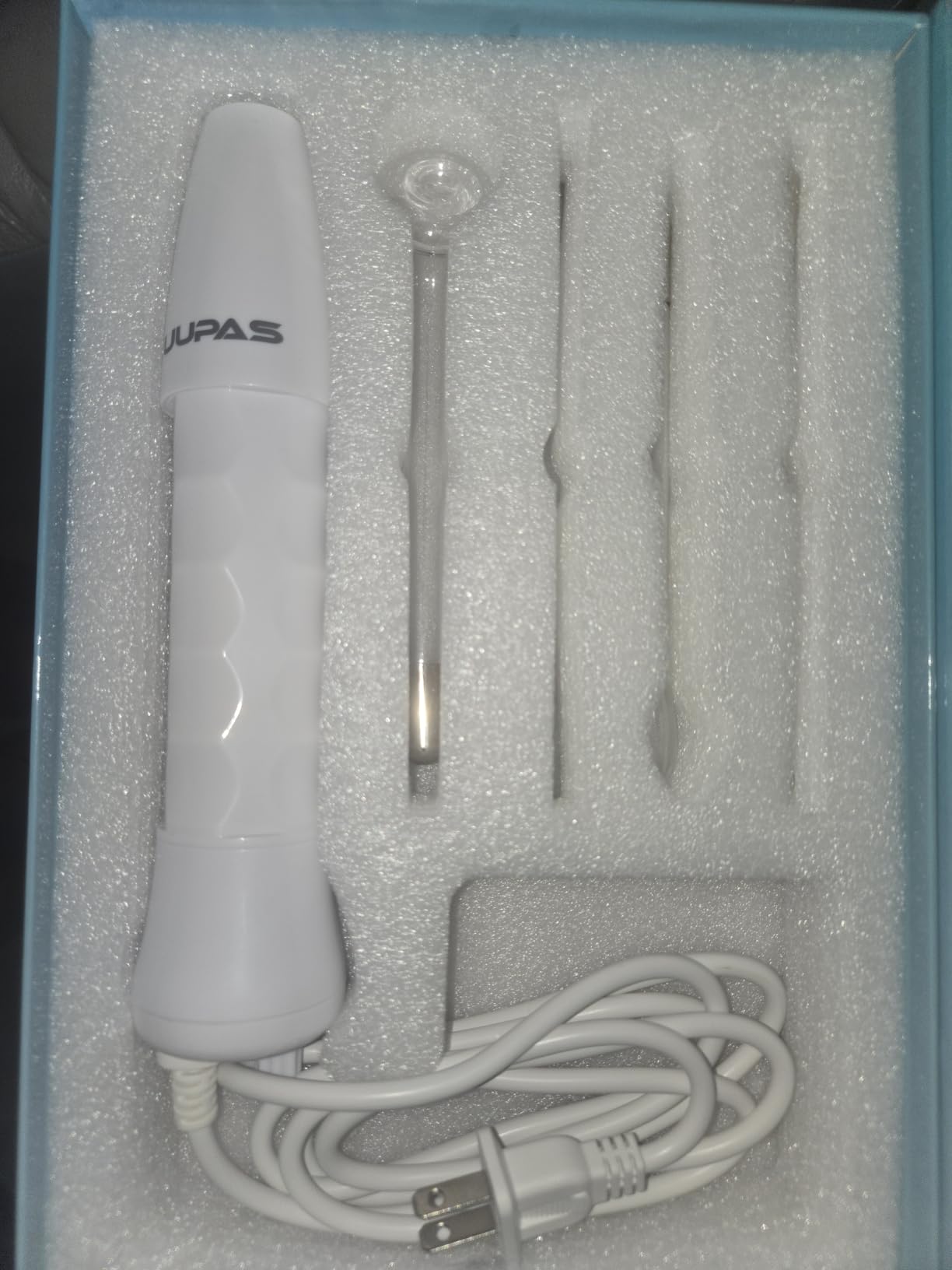 High Frequency Facial Wand-UUPAS Portable Handheld High Frequency Facial Machine Skin Facial Wand with 4 Violet Tubes customer photo 2
