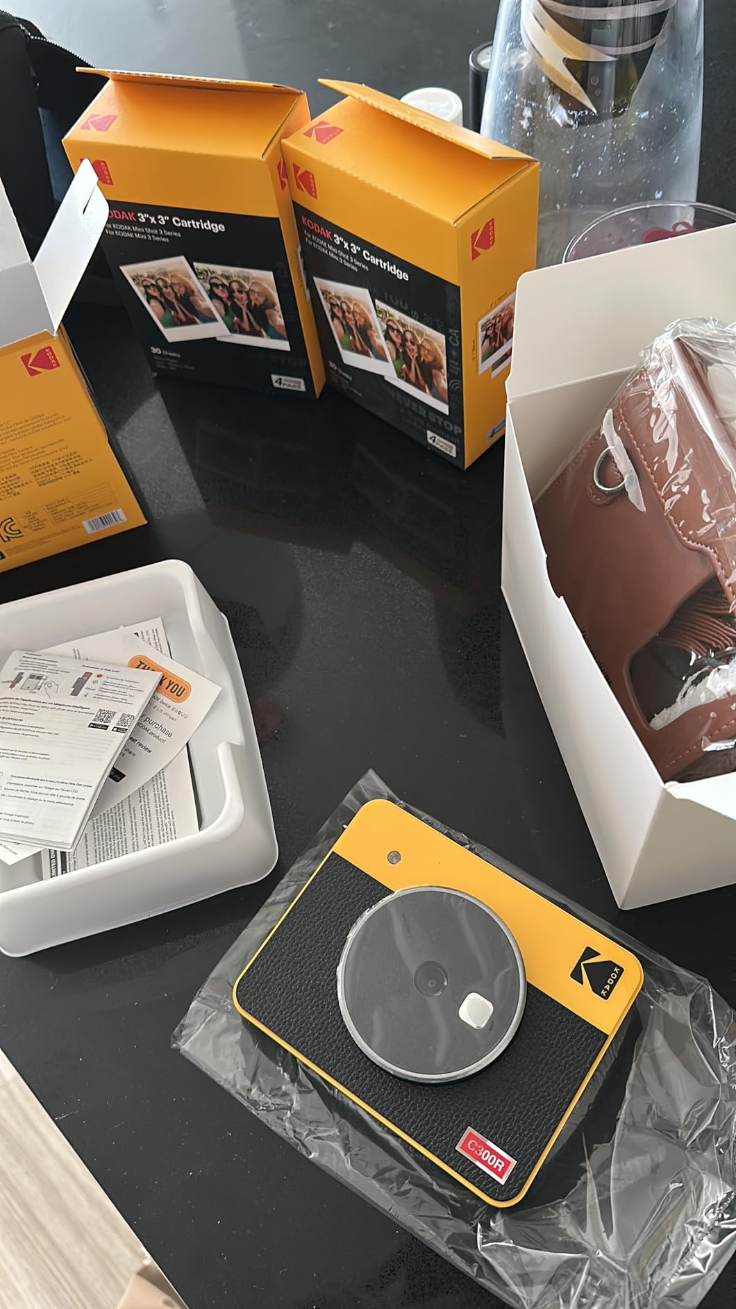KODAK Mini Shot 3 Retro 4PASS 2-in-1 Instant Digital Camera and Photo Printer (3x3 inches) Initial 8 Sheets + 30 Sheets Gift Bundle, White (NOT Zink) customer photo 1
