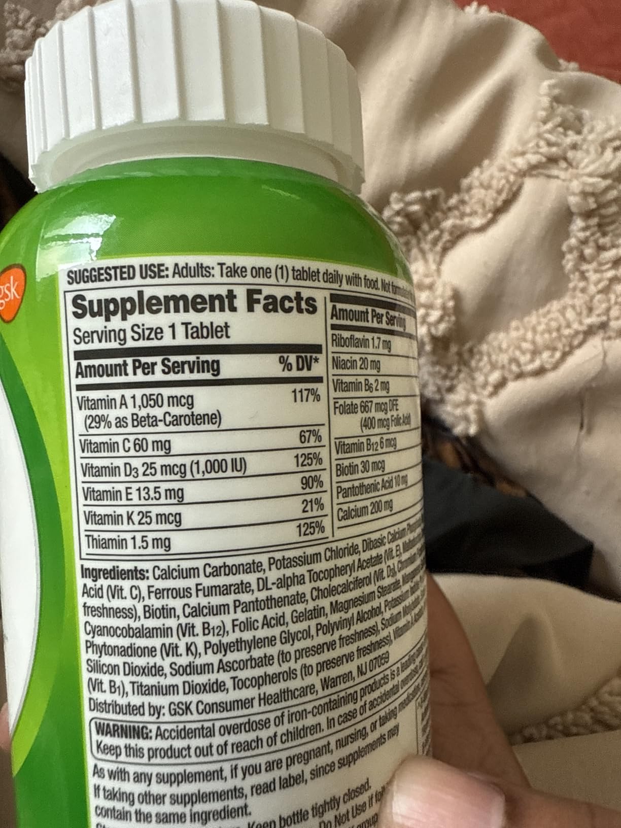 Centrum Adult Multivitamin/Multimineral Supplement with Antioxidants, Zinc, Vitamin D3 and B Vitamins, Gluten Free, Non-GMO - 200 Count customer photo 2