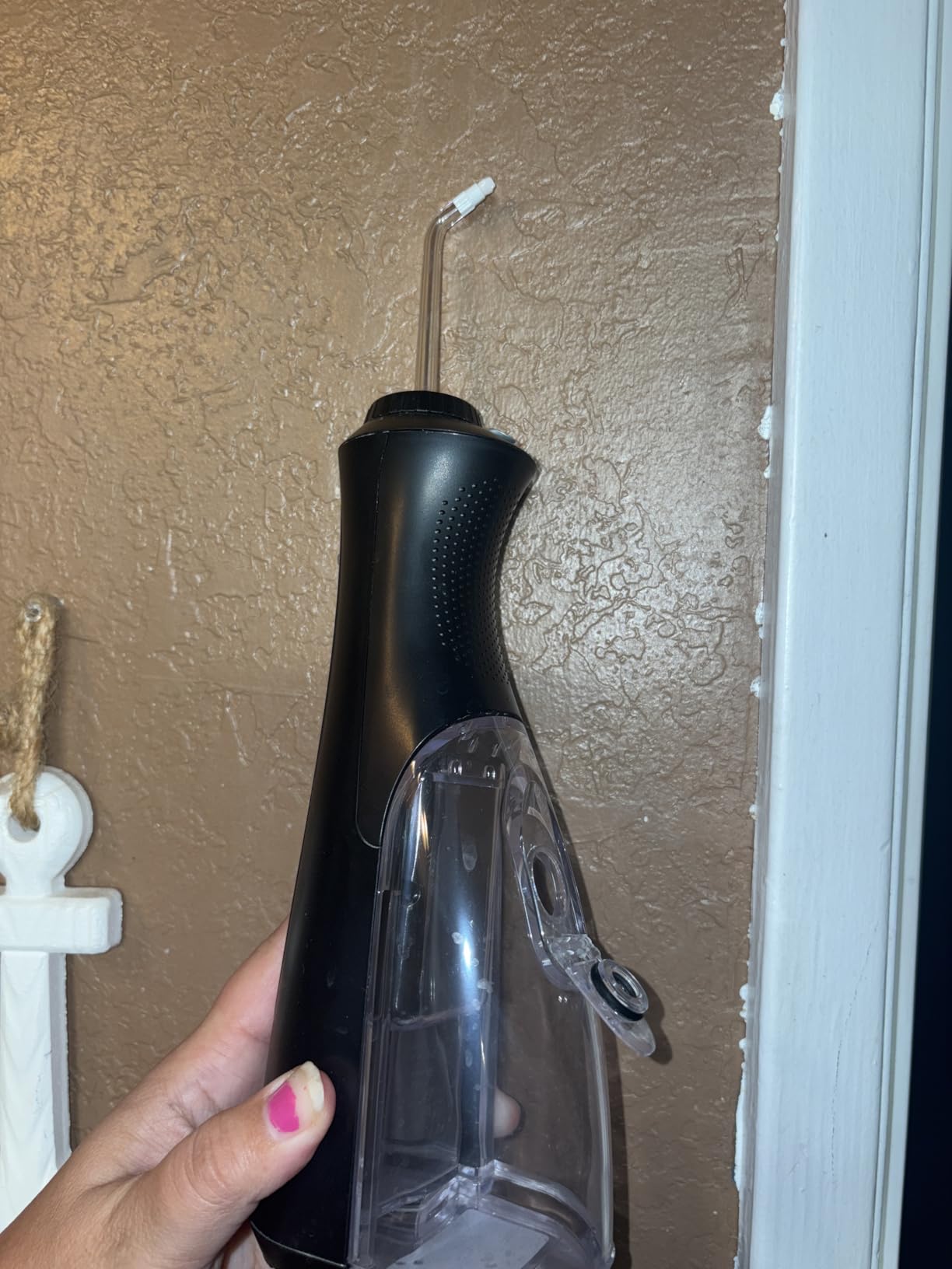 Cordless Pearl Rechargeable Portable Water Flosser for Teeth, Gums, Braces Care and Travel, Extra Quiet, 4 Flossing Tips - ADA Accepted, WF-13 Black, Amazon Exclusive customer photo 2