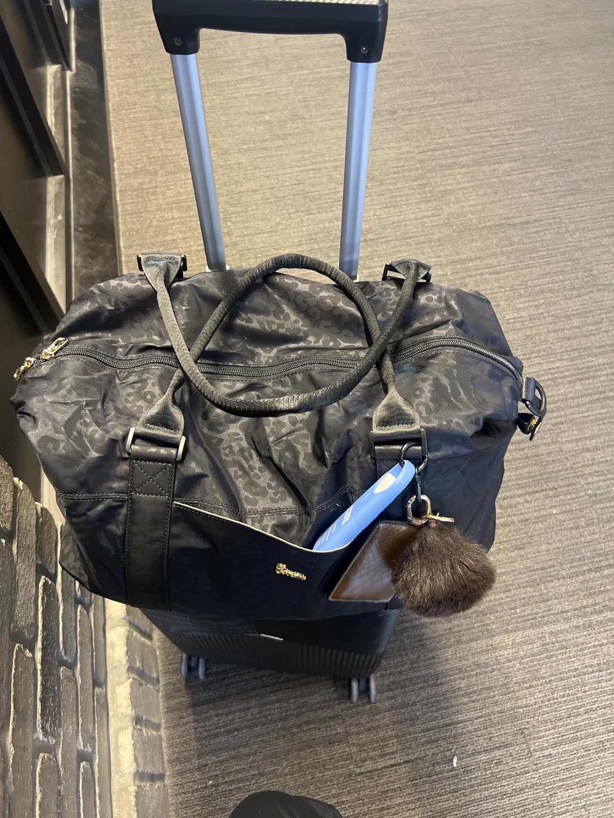 Travel Tote Duffel Gym Bag, Weekender Overnight Carry-on Tote Crossbody Bag with Wet Pocket and Trolley Sleeve Upgraded customer photo 2