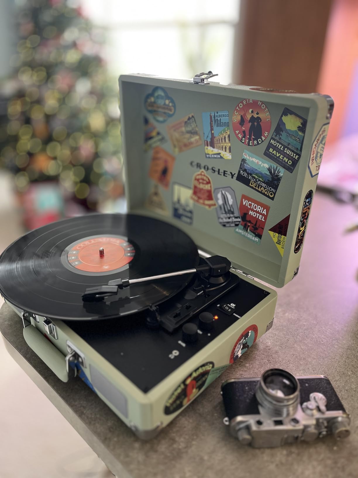 Crosley Cruiser Plus Vintage 3-Speed Bluetooth in/Out Suitcase Vinyl Record Player Turntable customer photo 2