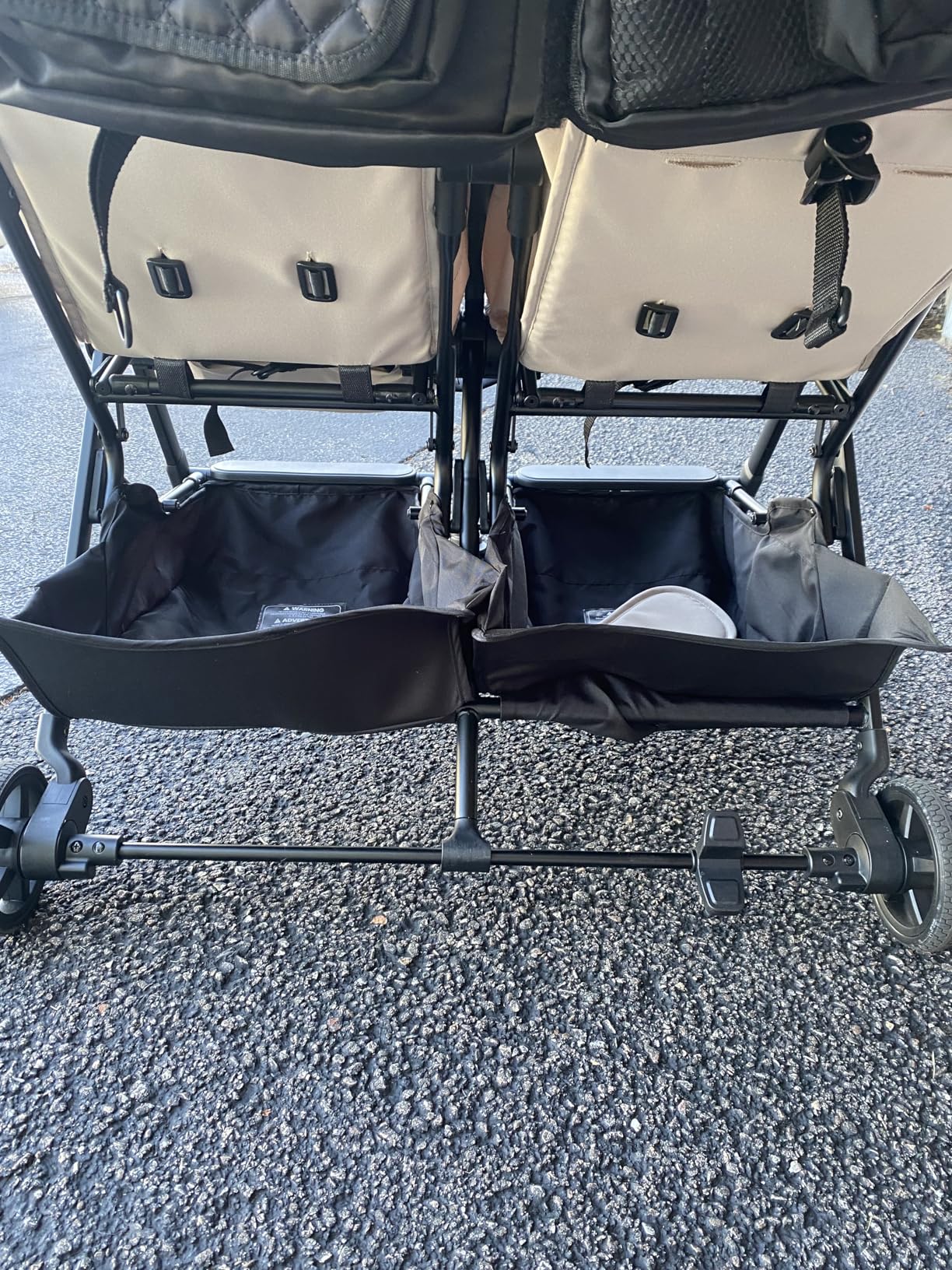 Mompush Lithe Double Stroller for Infant and Toddler, Lightweight Side by Side Twin Stroller, Only 25 lbs, 30-Inch Slim Fit Through Doorways, One-Step Fold customer photo 2