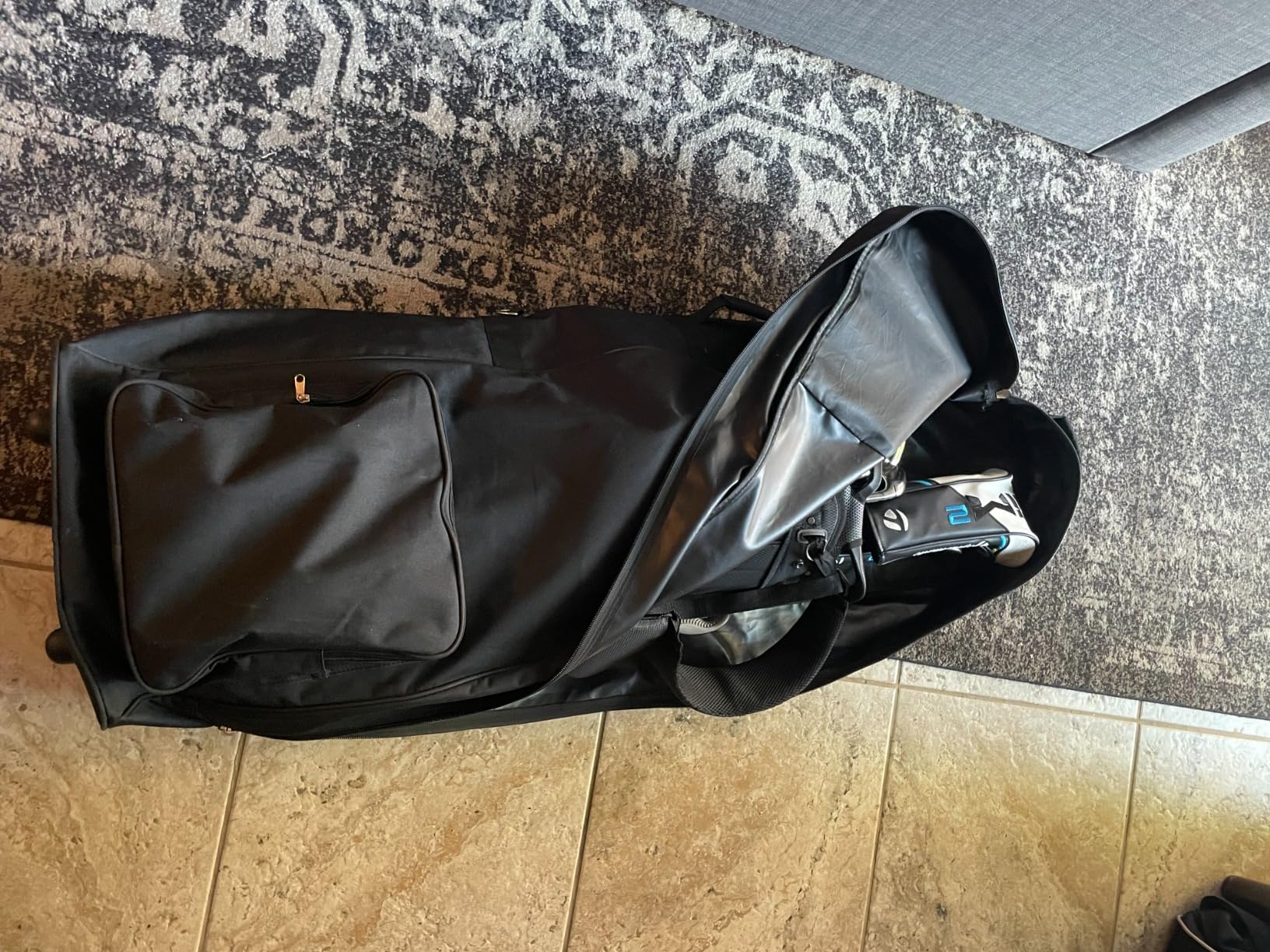 DAREKUKU Golf Travel Bags with Wheels for Airlines - 900D Heavy Duty Oxford Wear-Resistant, Soft-Sided Foldable Design Golf Club Case, Budget Friendly Traveling Gear Covers, Universal Size customer photo 1