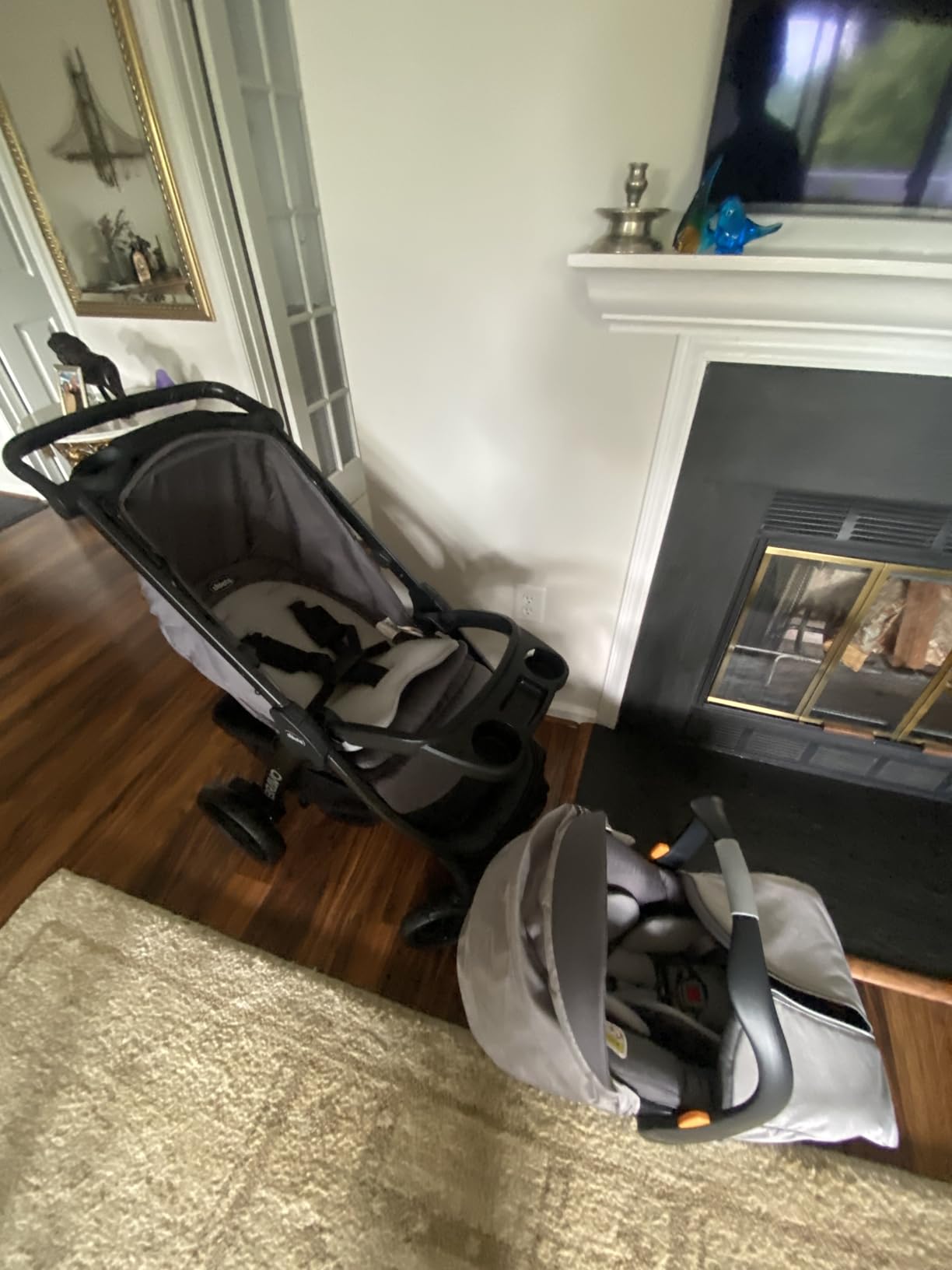 Chicco Bravo LE ClearTex Full-Size Stroller for Babies and Toddlers, UPF-Rated Canopy, GREENGUARD Gold Certified, Lightweight, One-Hand Compact Fold, Pewter/Grey customer photo 1