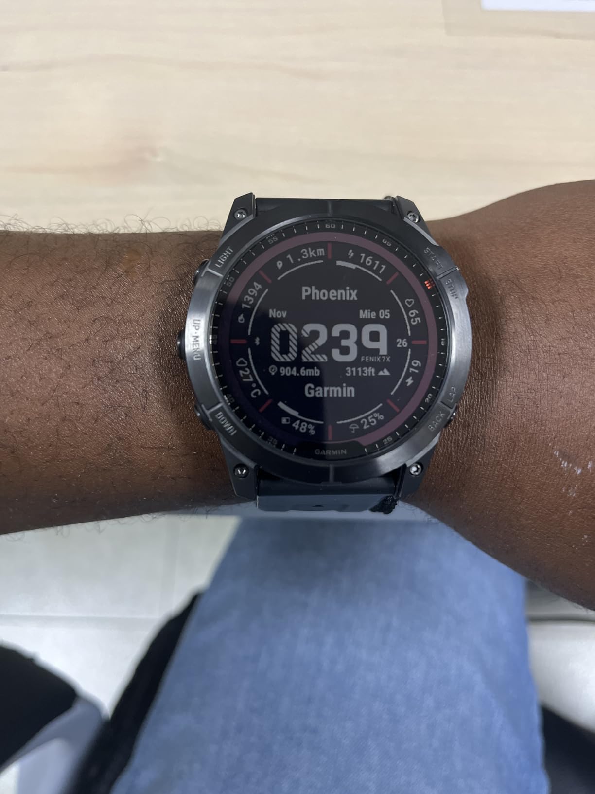 Garmin Fenix 7X Solar-Powered Waterproof 1.4-Inch Display Multisport GPS Watch with Built-in LED Flashlight and Bluetooth (Slate Gray with Black Band) customer photo 1