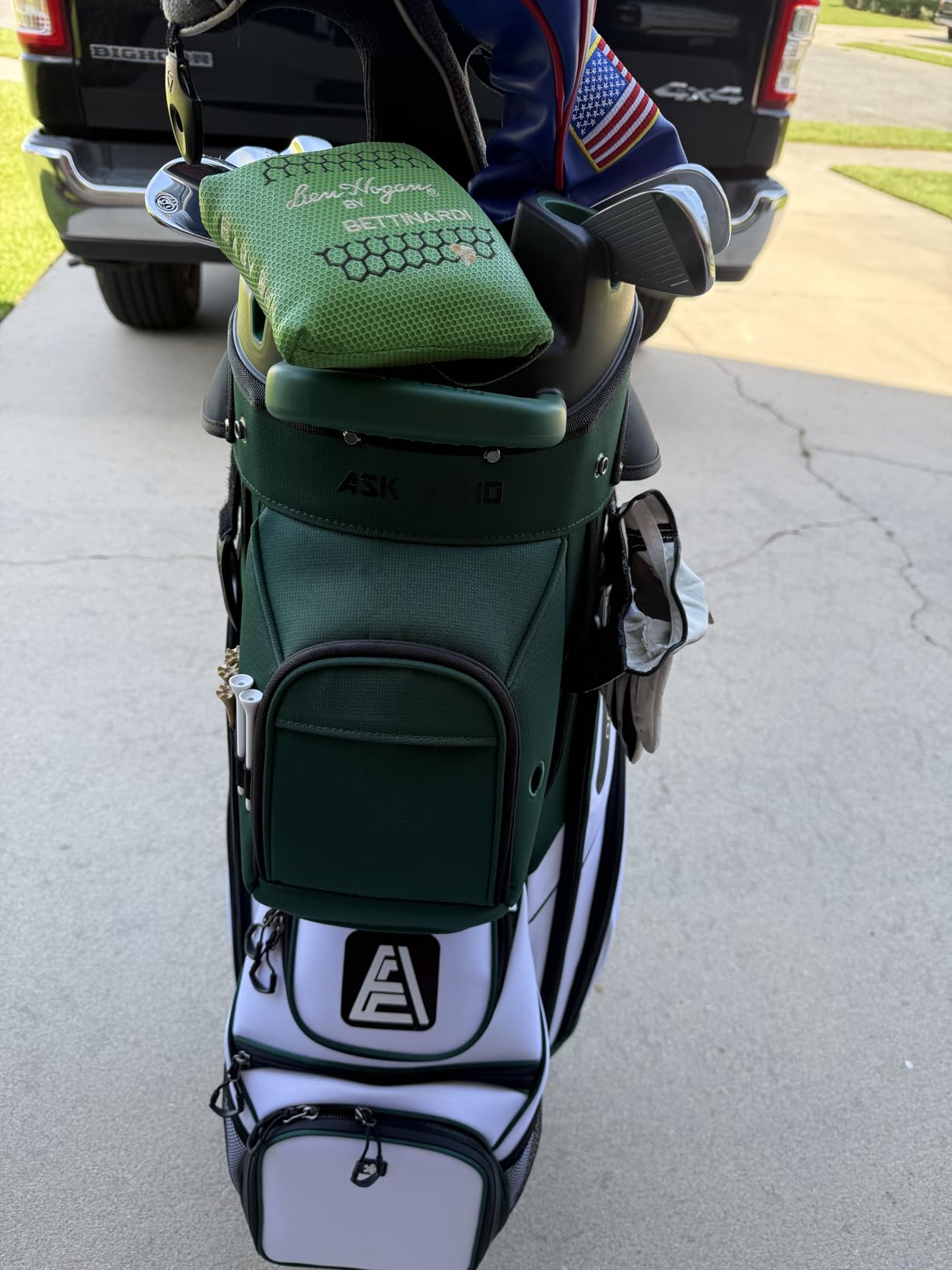 ASK ECHO T-Lock Golf Cart Bag with 14 Way Organizer Divider Top, Premium Cart Bag with Handles and Rain Cover for Men customer photo 2