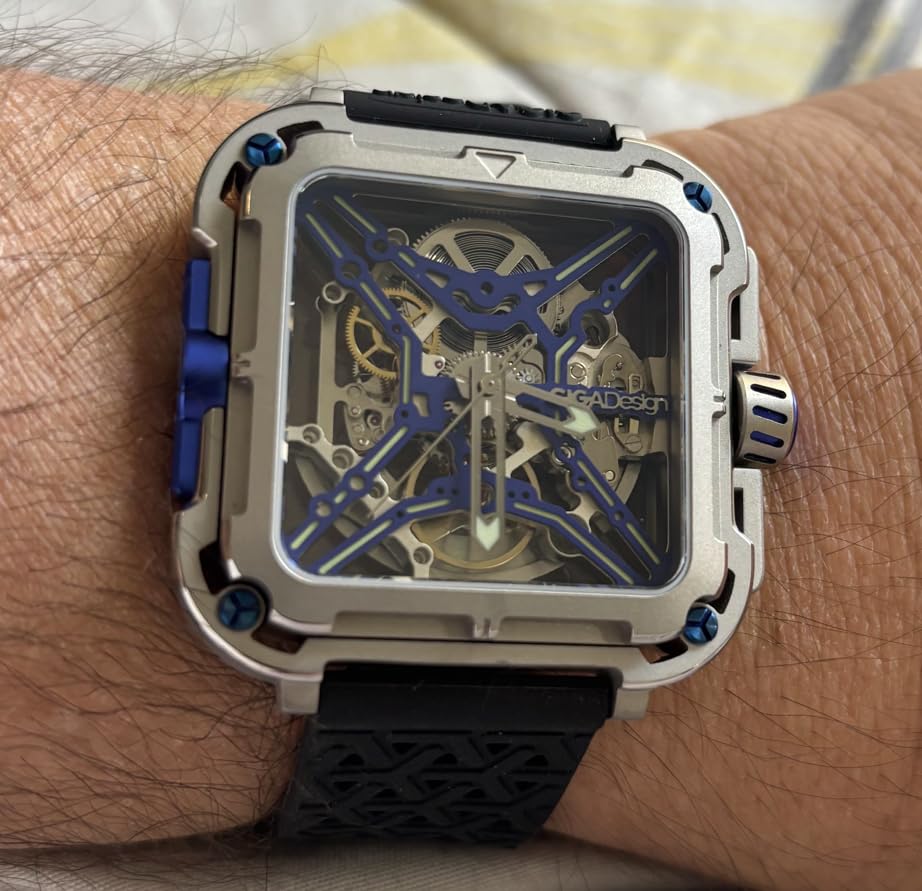 CIGA Design Mechanical Automatic Watch X Series SUV Inspired Anti-Shock Design Sapphire Crystal Analog Skeleton Watches with Silicone and Nylon Strap customer photo 2