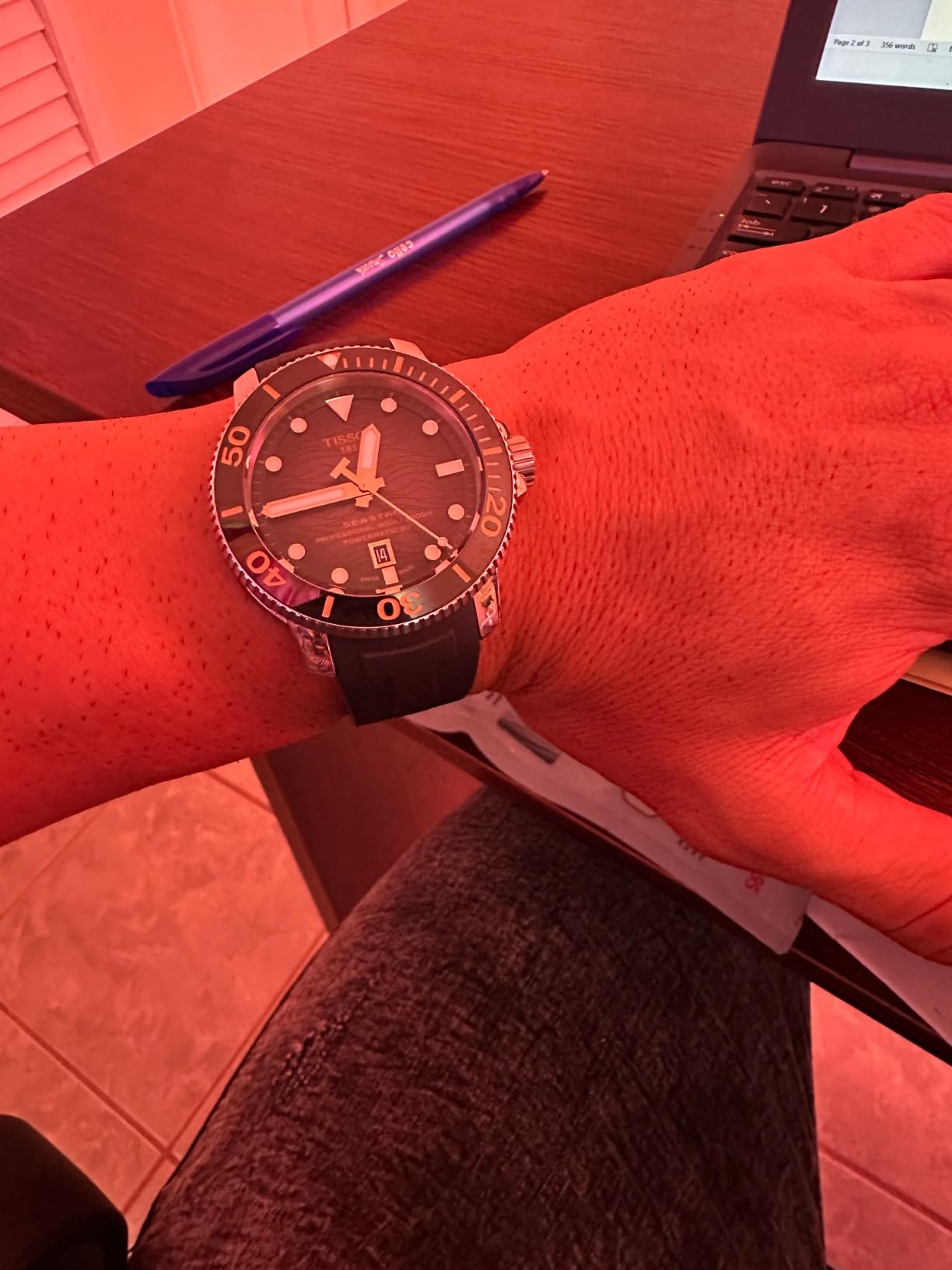 Tissot Men's Seastar 2000 Professional Powermatic 80 316L Stainless Steel Automatic Watch customer photo 2