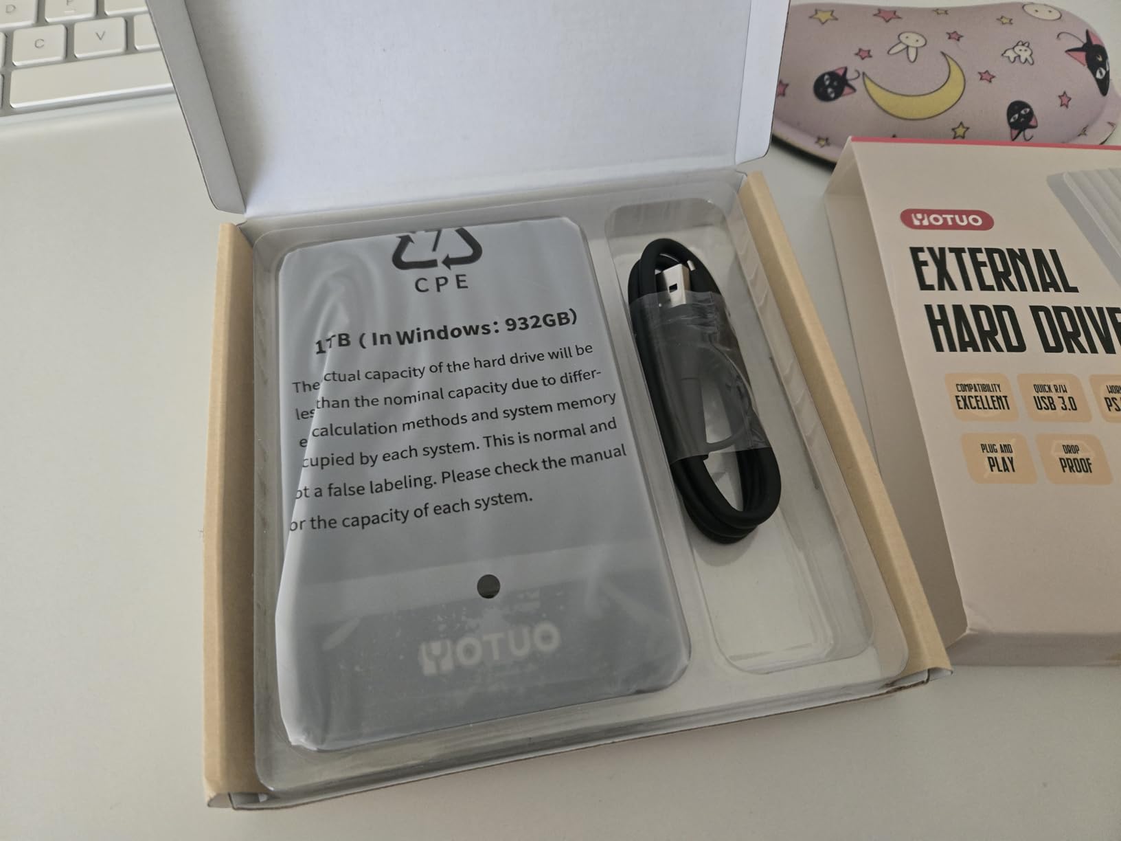 YOTUO Portable 500GB External Hard Drive Storage Expansion Mobile HDD USB 3.0 for PC, Mac, Desktop, Laptop, PS4, Xbox One, Xbox 360, Android, iPhone 15/16/17, Office & Game (Black) customer photo 2