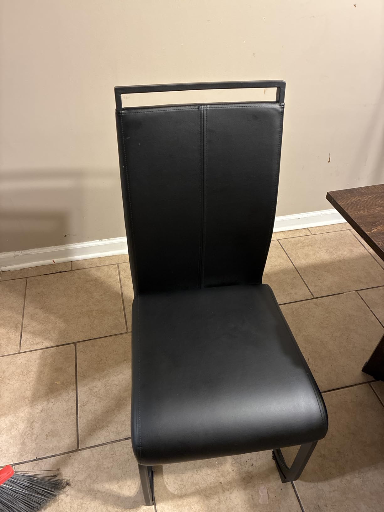 Baysitone Modern Dining Chairs Set of 4, Side Dining Room Chairs, Kitchen Chairs with Faux Leather Padded Seat High Back for Dining Room,Kitchen, Living Room White customer photo 1