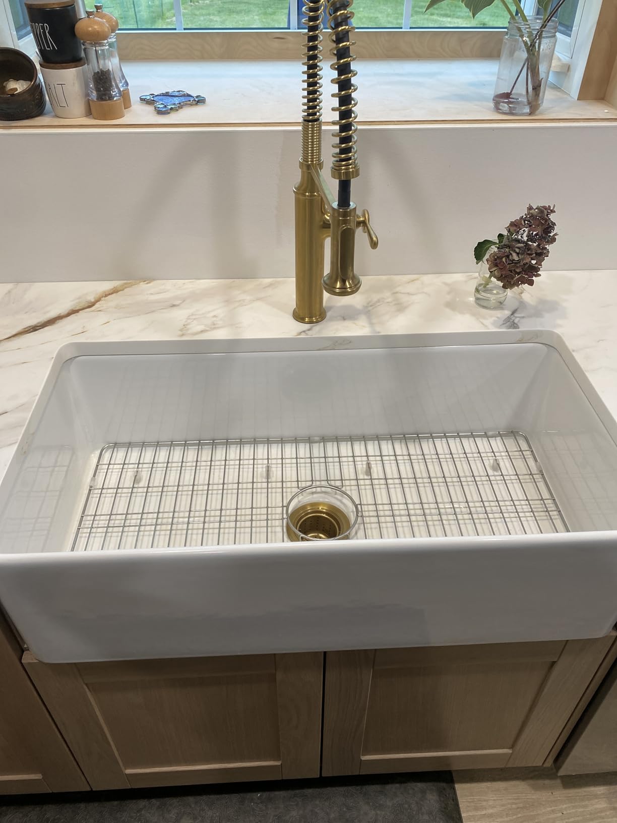 Miuara Farmhouse Sink 33 Inch - Apron Front Kitchen Sink Reversible 33