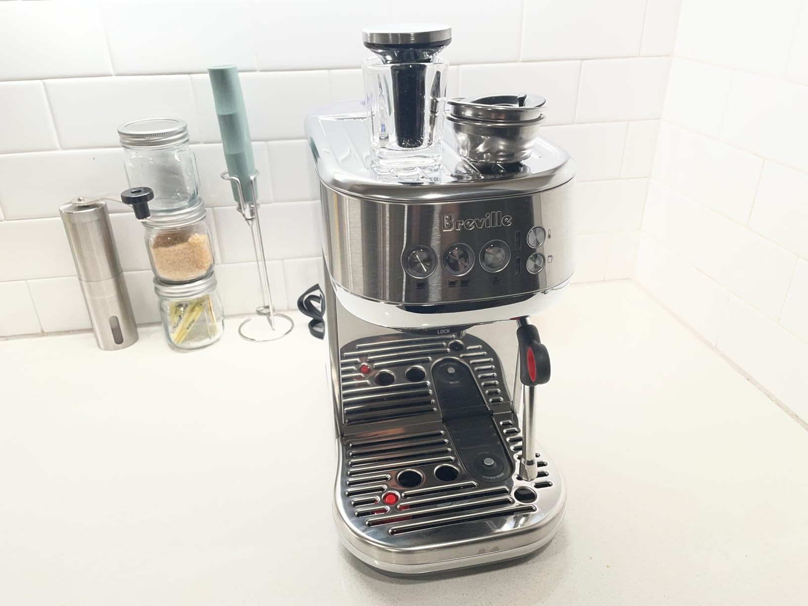 Bambino Plus Espresso Machine BES500DBL, Damson Blue customer photo 2