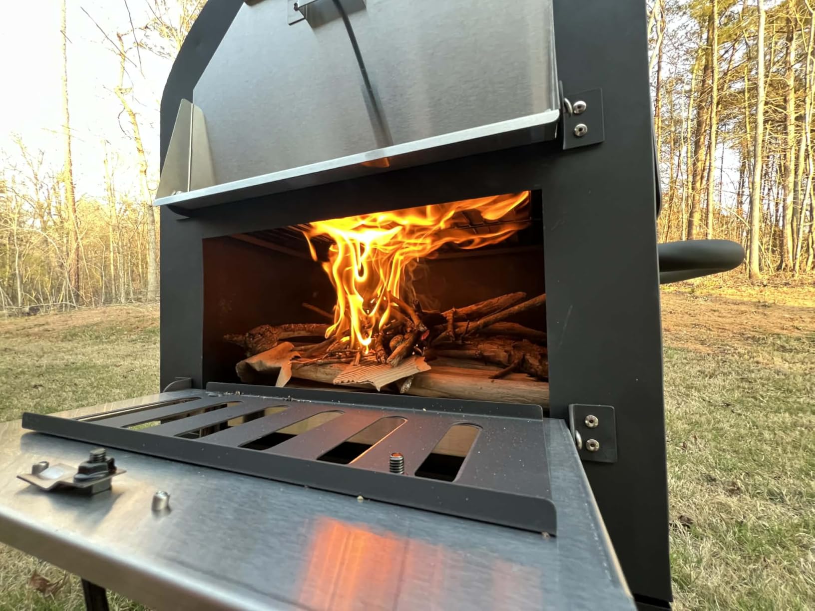 COSTWAY Outdoor Pizza Oven, Wood Fired Pizza Oven for Outside, Patio Pizza Grill with Pizza Stone, Pizza Peel, and Waterproof Cover for Backyard Camping customer photo 1