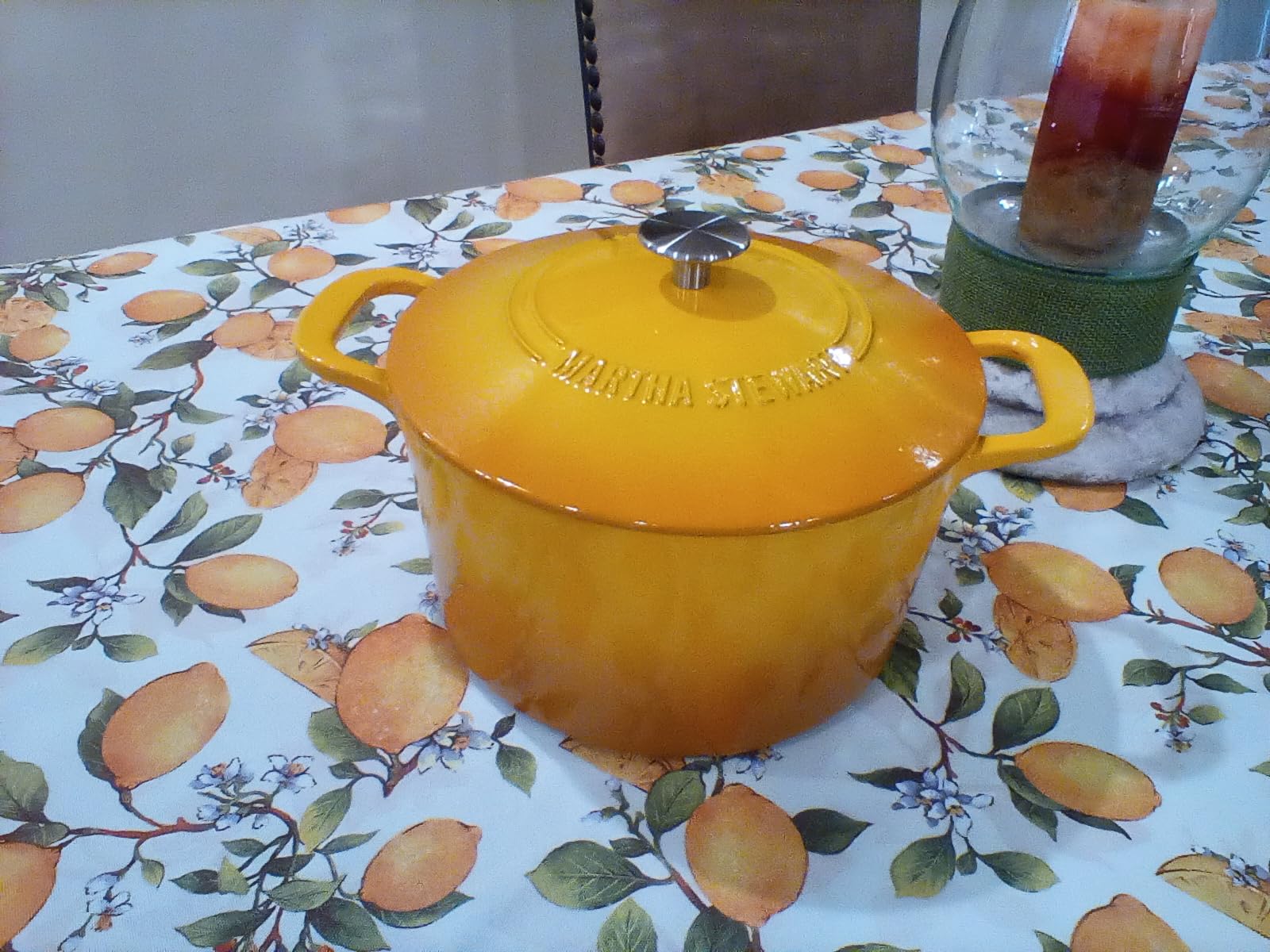 Martha Stewart Gatwick 7-Quart Enamel Cast Iron Dutch Oven, Martha Blue customer photo 2