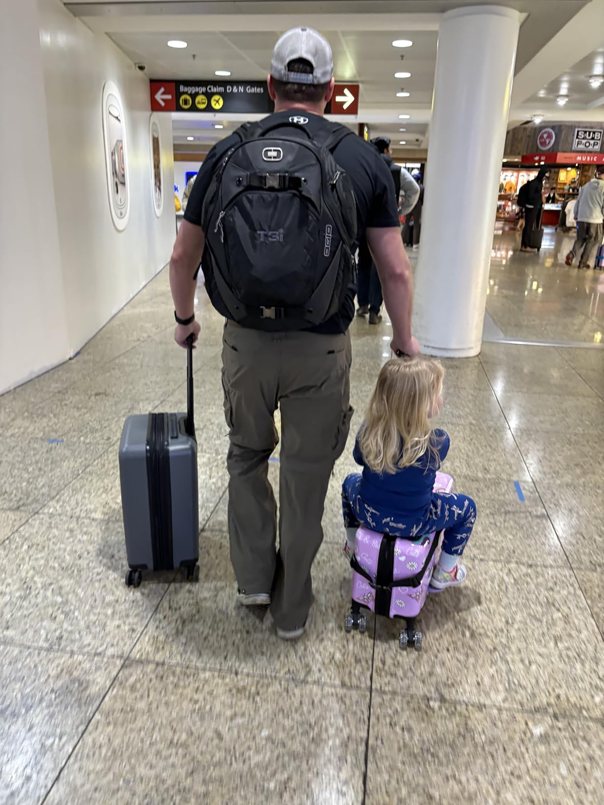 LIL FLYER GO Version 2 Ride On Suitcase for Kids | Carry On Luggage with Toddler Seat, Foldable Handlebars, Pedals, and Removable Wheels | Holds up to 80 lbs | Glam | Ages 2-6 customer photo 1