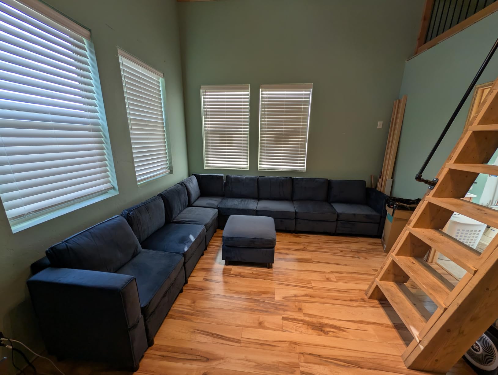 Belffin Modular Velvet Sectional Sofa with Chaise Lounge Sectional Sleeper Sofa with Storage Chaise Bed Couch for Living Room Green customer photo 2