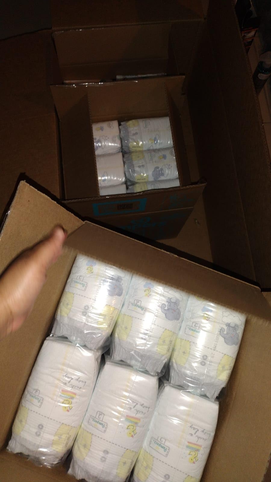 Pampers Baby Diapers and Wipes Starter Kit, Swaddlers Disposable Baby Diapers Sizes 1 (198 Count) & 2 (186 Count) with Sensitive Water Based Baby Wipes 18X Flip Top Packs (1008 Count) customer photo 1