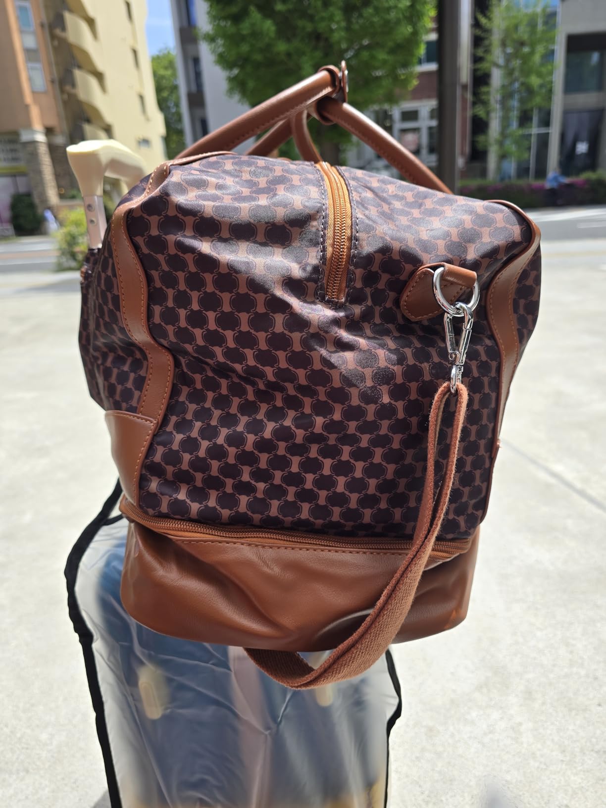 Weekender Overnight Bag for Women - Large Travel Duffel Bag with Shoe Compartment, Gym Duffel Bag Hospital Bag Carry On Tote Bags for Airplanes with Crossbody Bag Toiletry Bag 3Pcs Set customer photo 1