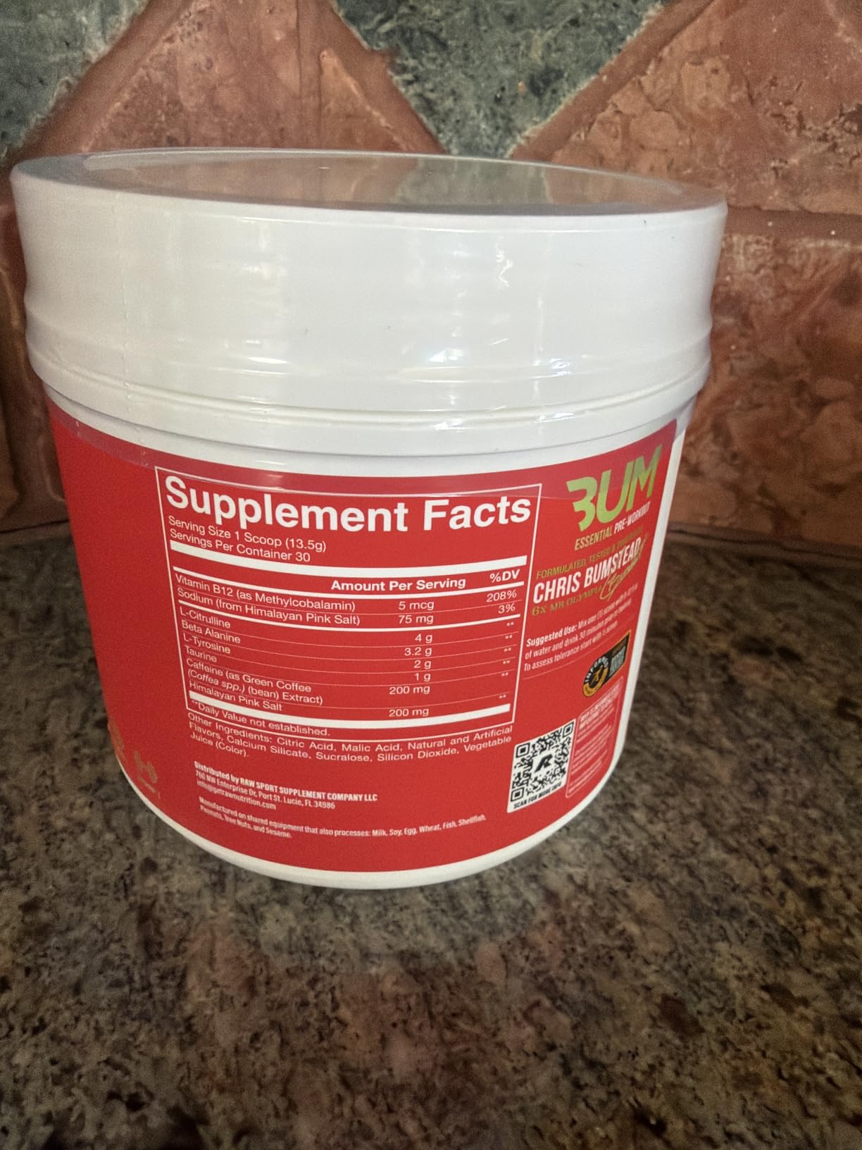 RAW Essential Pre-Workout Powder (Sour Watermelon) - Chris Bumstead Sports Nutrition Supplement for Men & Women - Preworkout Energy Powder with Caffeine, L-Citrulline, L-Tyrosine, & Beta Alanine Blend customer photo 2