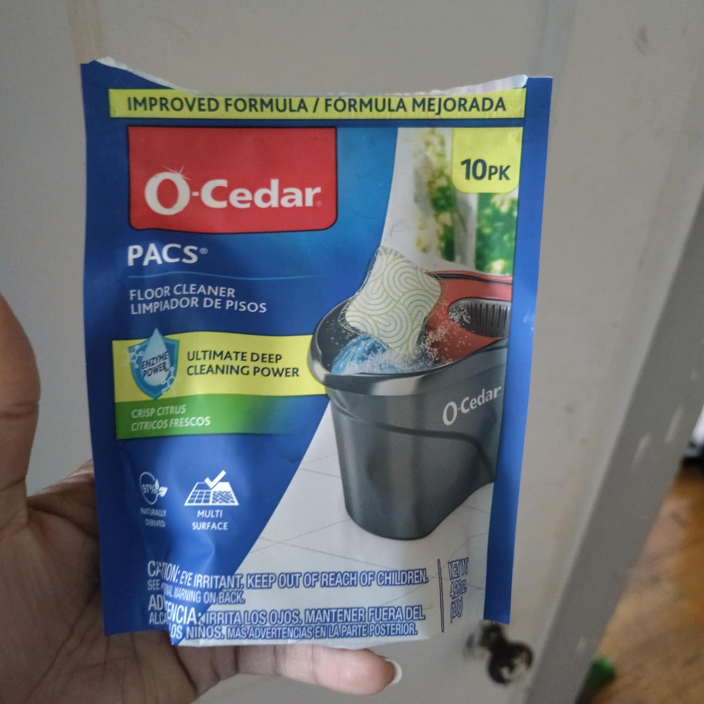 O-Cedar PACS Hard Floor Cleaner, Lavender Scent 10 Count (1-Pack) | Made with Naturally-Derived Ingredients | Safe to Use on All Hard Floors | Perfect for Mop Buckets customer photo 2