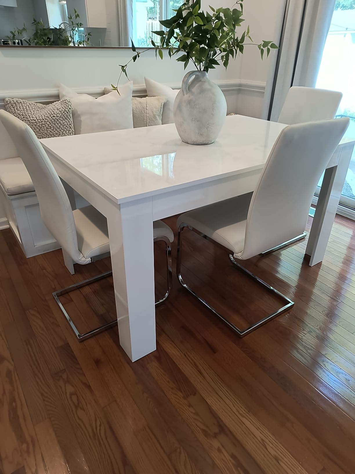 Mobili Fiver, Easy, Extendable Dining Table, 55.1(86.6) x 35.4 in, Rustic Oak, for 6-8 People, Expandable Dining Table for Kitchen, Italian Furniture customer photo 1