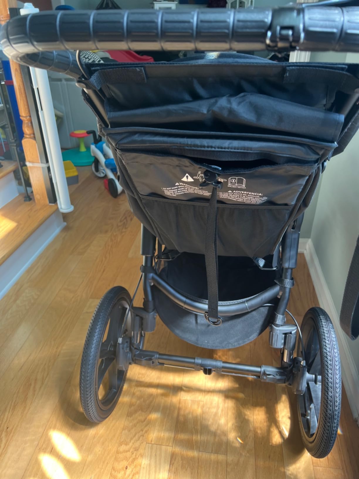 Baby Jogger Summit X3 3-Wheel Jogging Stroller with Hand Brake, One-Hand Compact Fold, All-Wheel Suspension, Midnight Black customer photo 2
