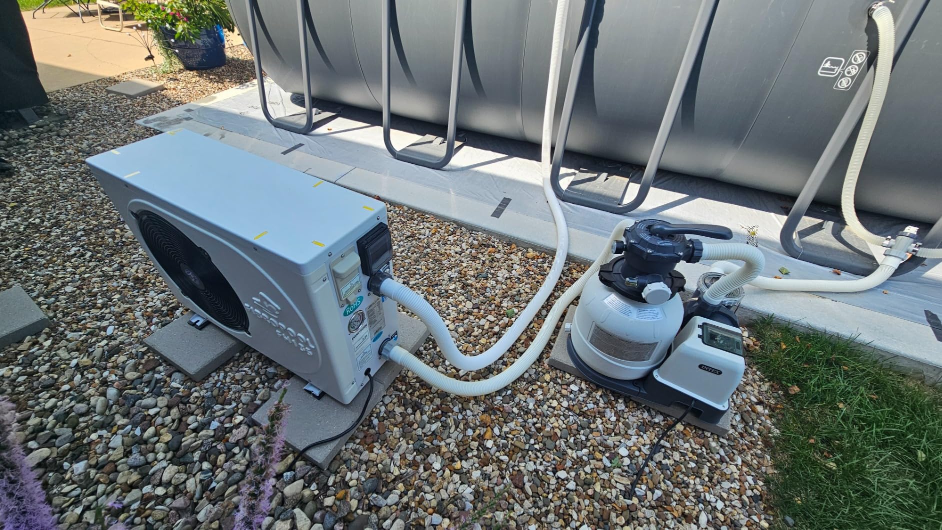 FibroPool FH135 35,000 BTU Electric Pool Heat Pump - 120V Above Ground & Inground Pool Heater up to 7,500 Gal customer photo 1