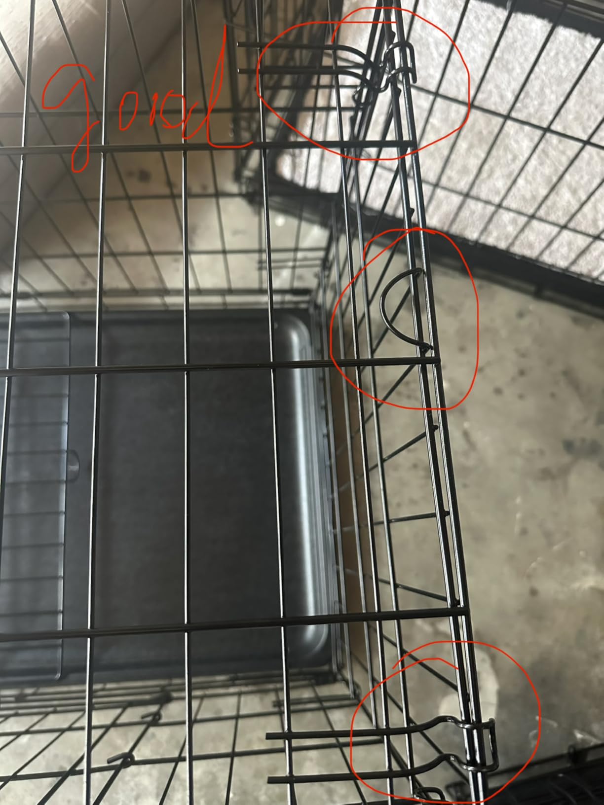 FDW Dog Crate Dog Kennel Cage with Double Door, 36 inch Folding Metal Wire Dog Cage with Removable Tray & Divider Panel, Pet Crate for Medium Dogs, Black customer photo 2
