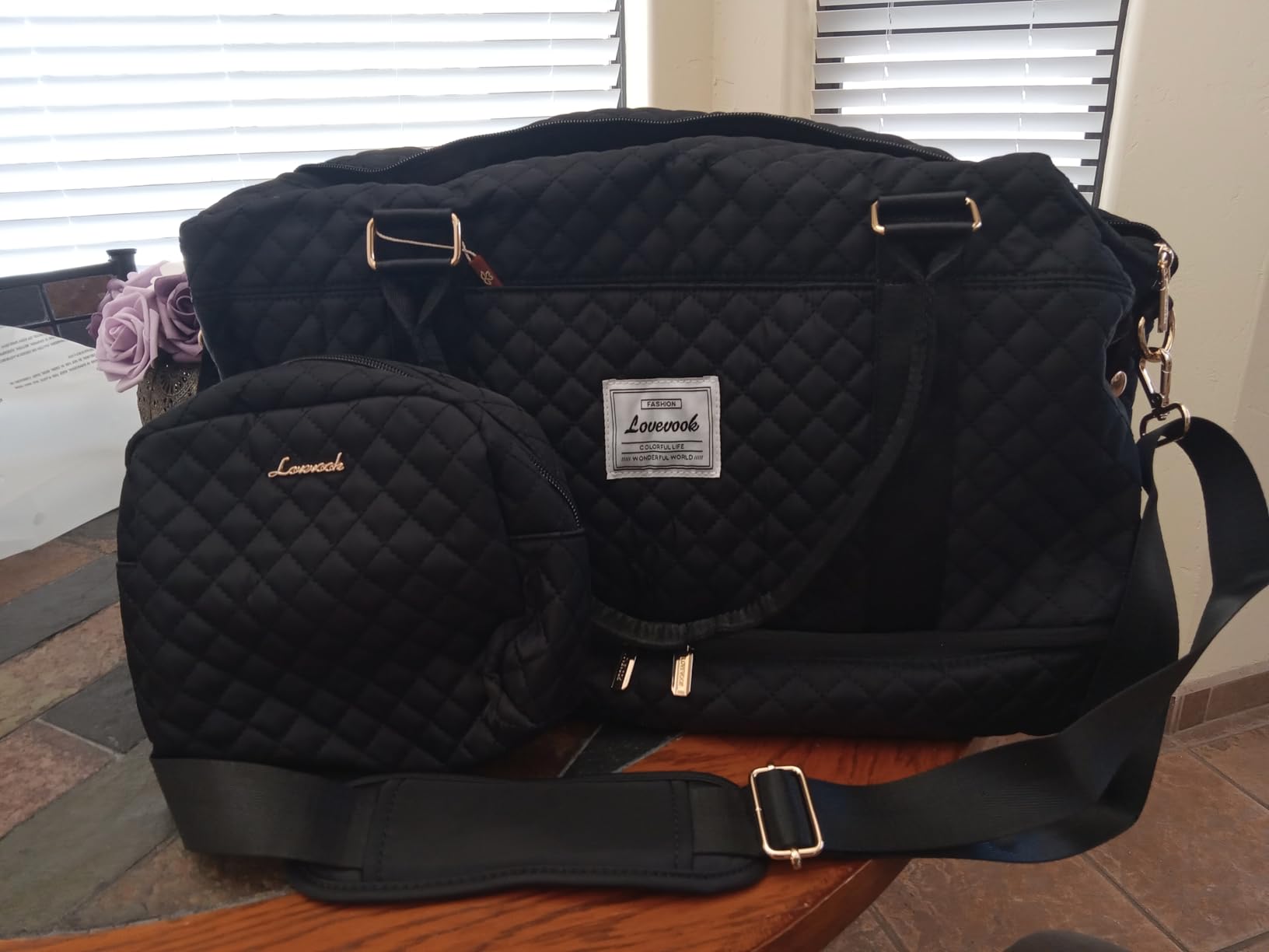 Travel Duffle Bag,Weekender Bags for Women with Shoe Compartment,Carry on Overnight Bag with Toiletry Bag,Gym Duffel Bag with Wet Pocket, Hospital Bags for Labor and Delivery customer photo 1