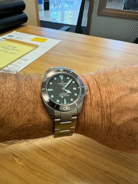 Certina DS Action Diver 38mm Powermatic 80, Titanium, Swiss Automatic Watch, Anthracite customer photo 2