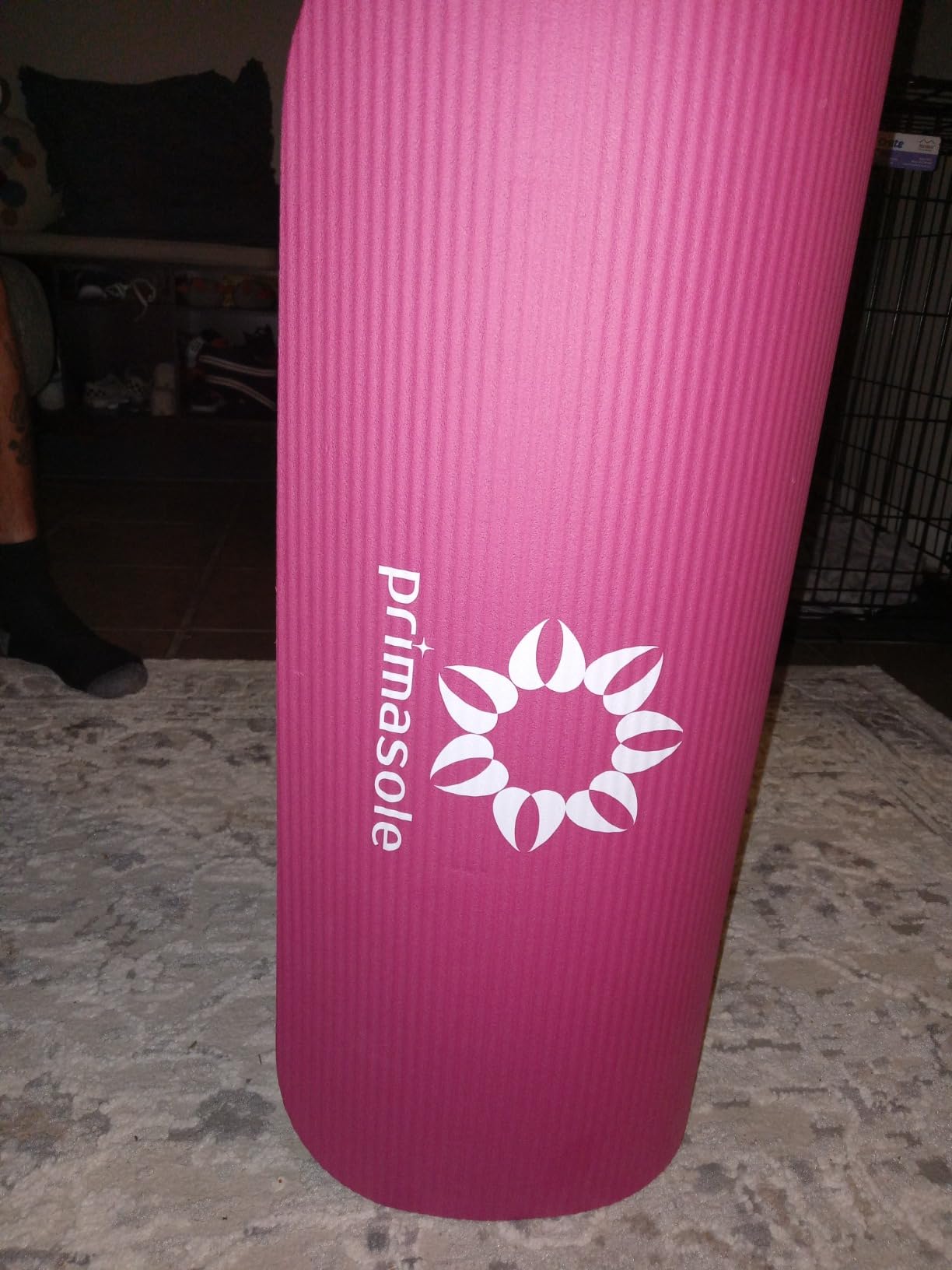 Primasole Thick Yoga Mat, 1/2-Inch Extra Thick NBR Mat with Enhanced Stability - Textured Design, Lightweight Mat with Carrying Strap & Case for Yoga, Pilates, Gym & Home Use customer photo 1