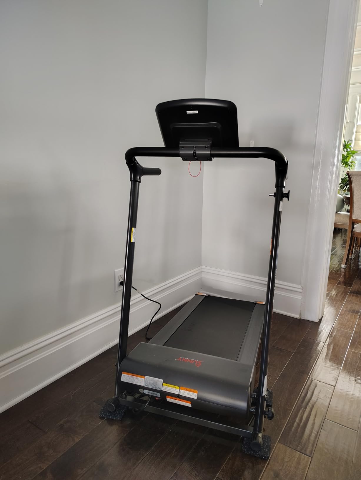 Sunny Health & Fitness Smart Slim Treadmill, Under Desk/Office Walking Pad with SunnyFit App customer photo 1